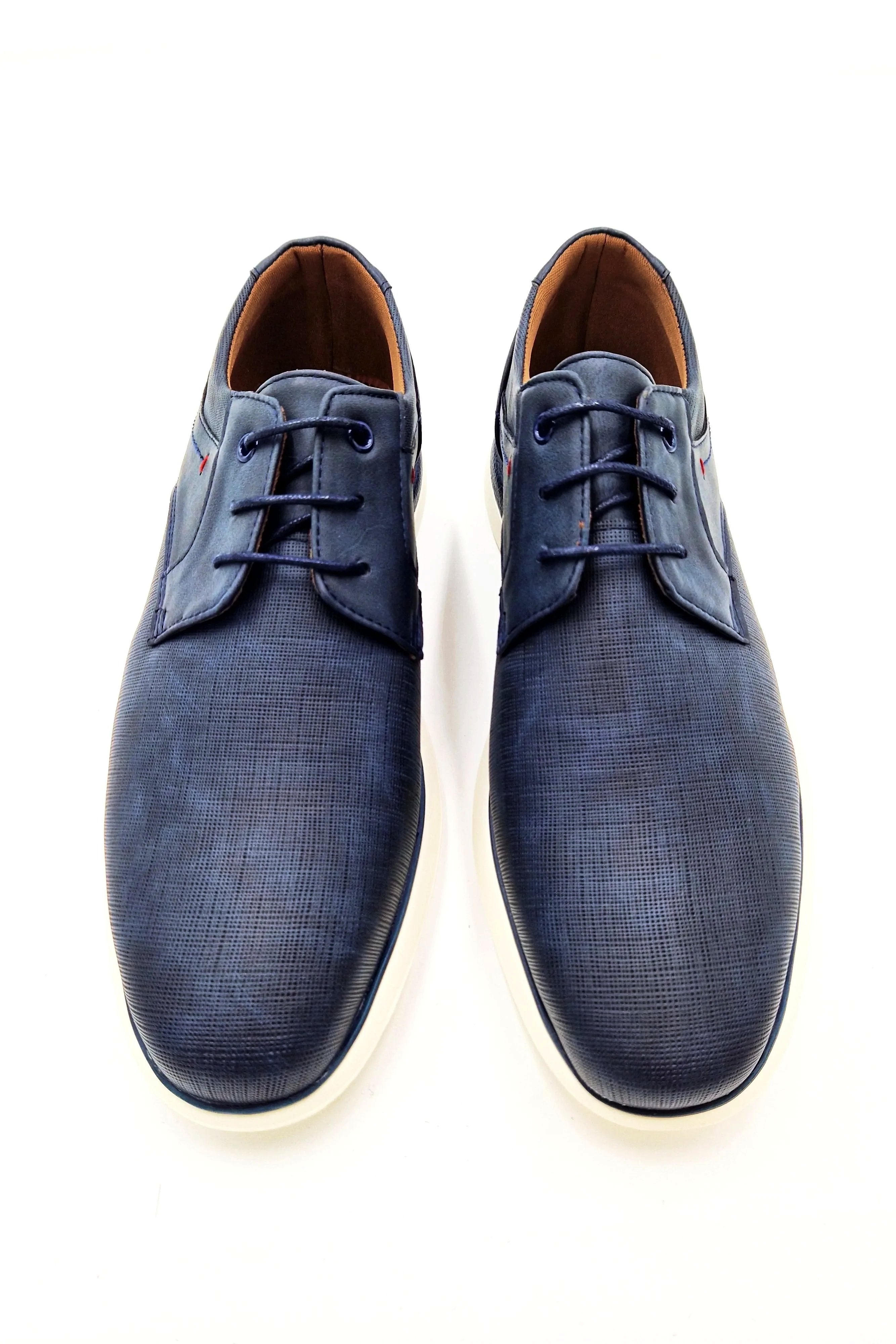 6TH SENSE Solar Blue Lace up Shoe Blue model front view