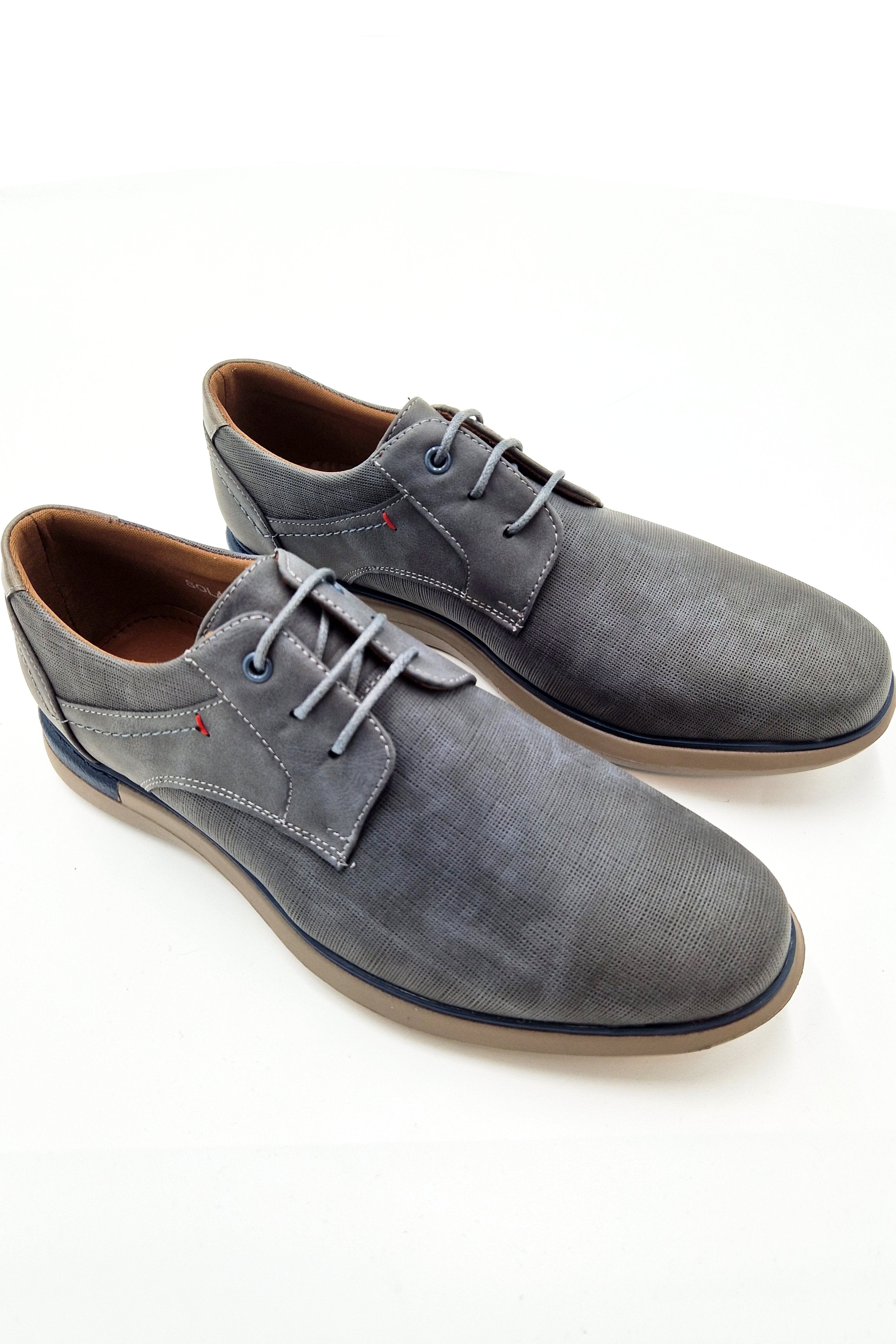 6TH SENSE Solar Grey Lace up Shoe Grey front view