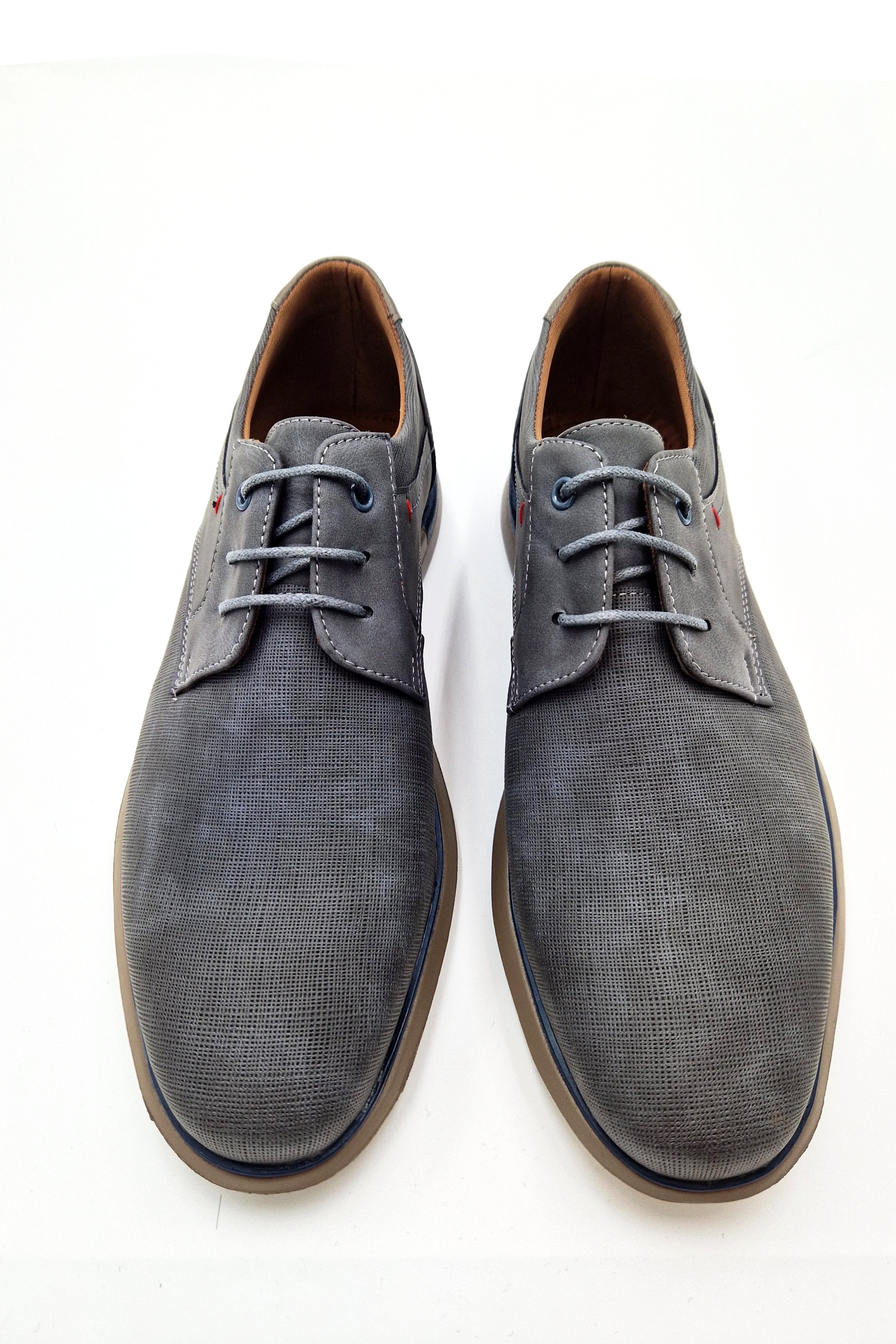 6TH SENSE Solar Grey Lace up Shoe Grey model front view