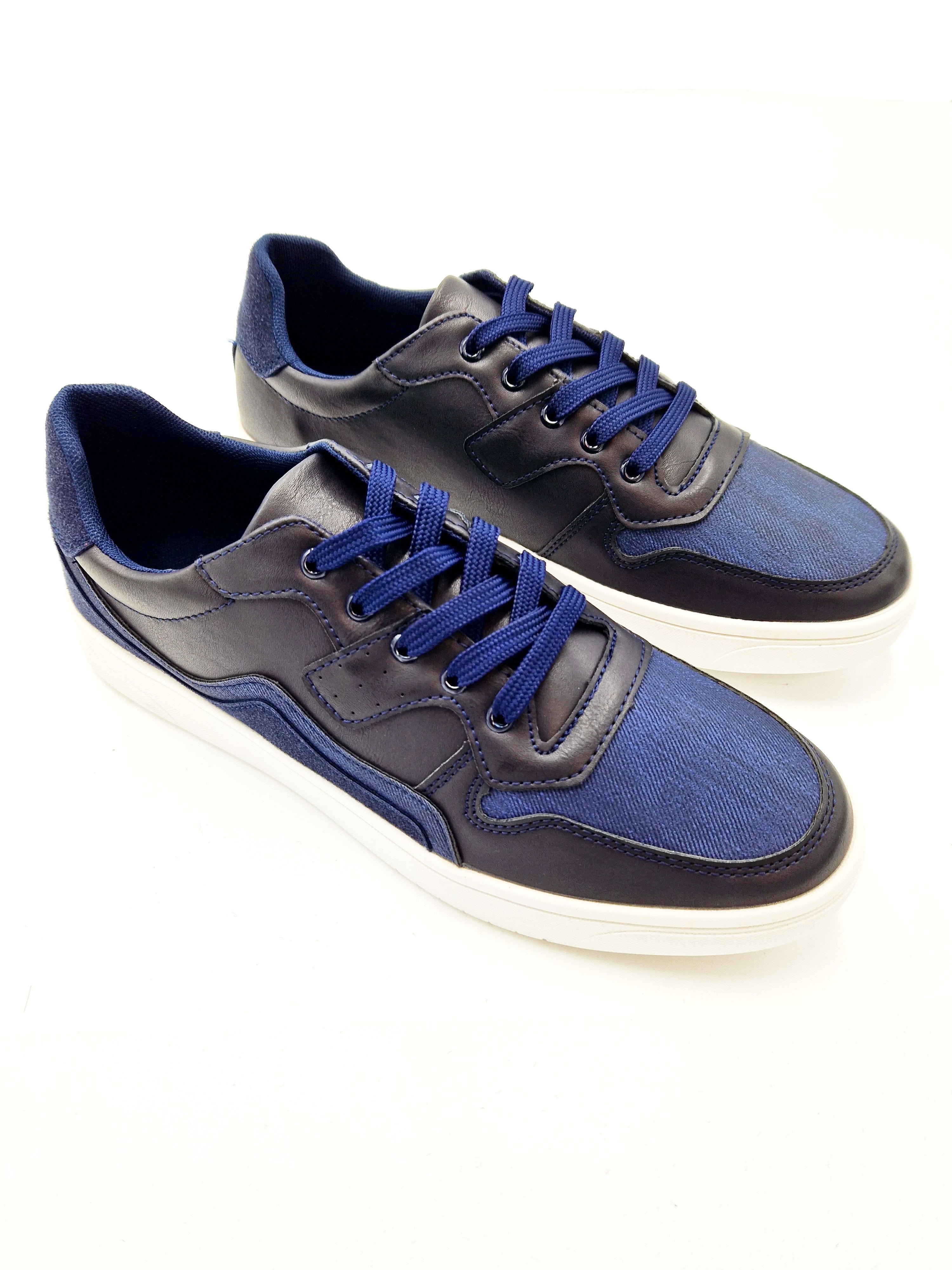 6TH SENSE Mens Gorse Navy Shoe Navy front view