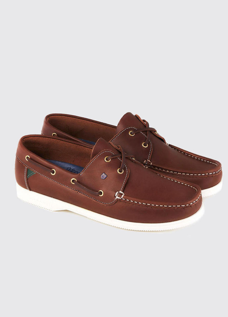 Pair of Dubarry Admirals brown boat shoes