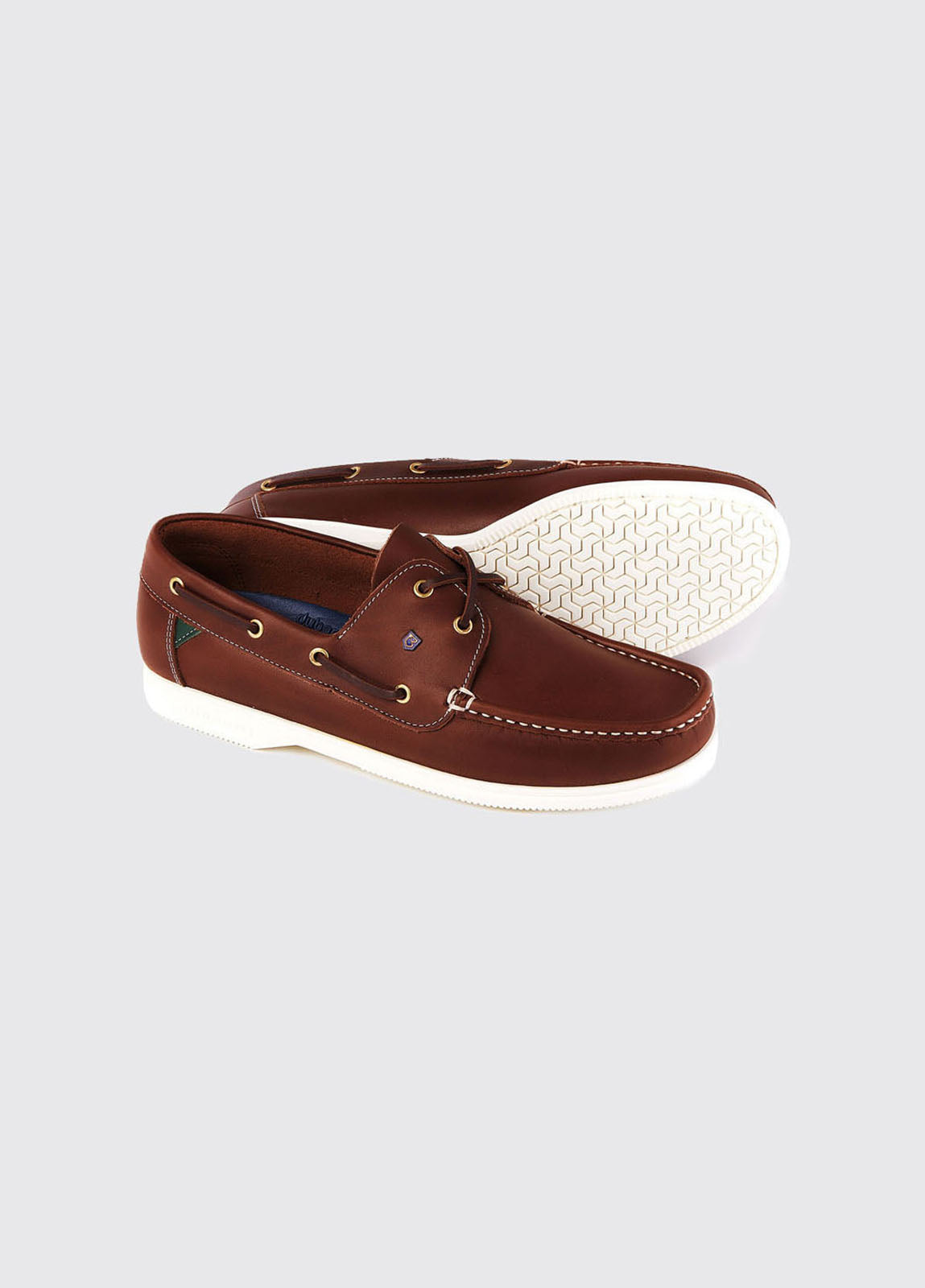 Dubarry Admirals brown leather boat shoe profile view