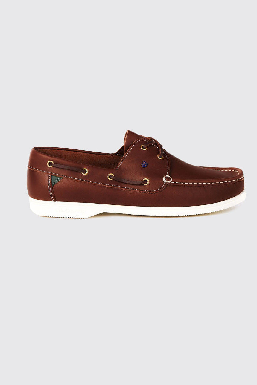 Dubarry Admirals brown leather deck shoe side profile