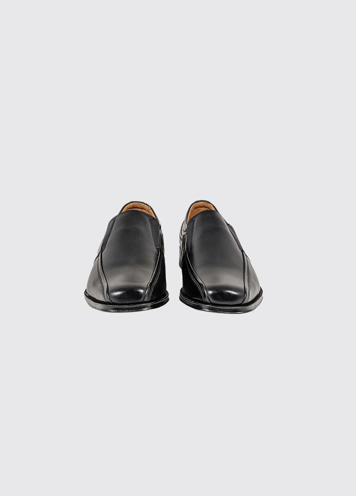 Declan Black Wide Fit Slip On Shoe-Front View