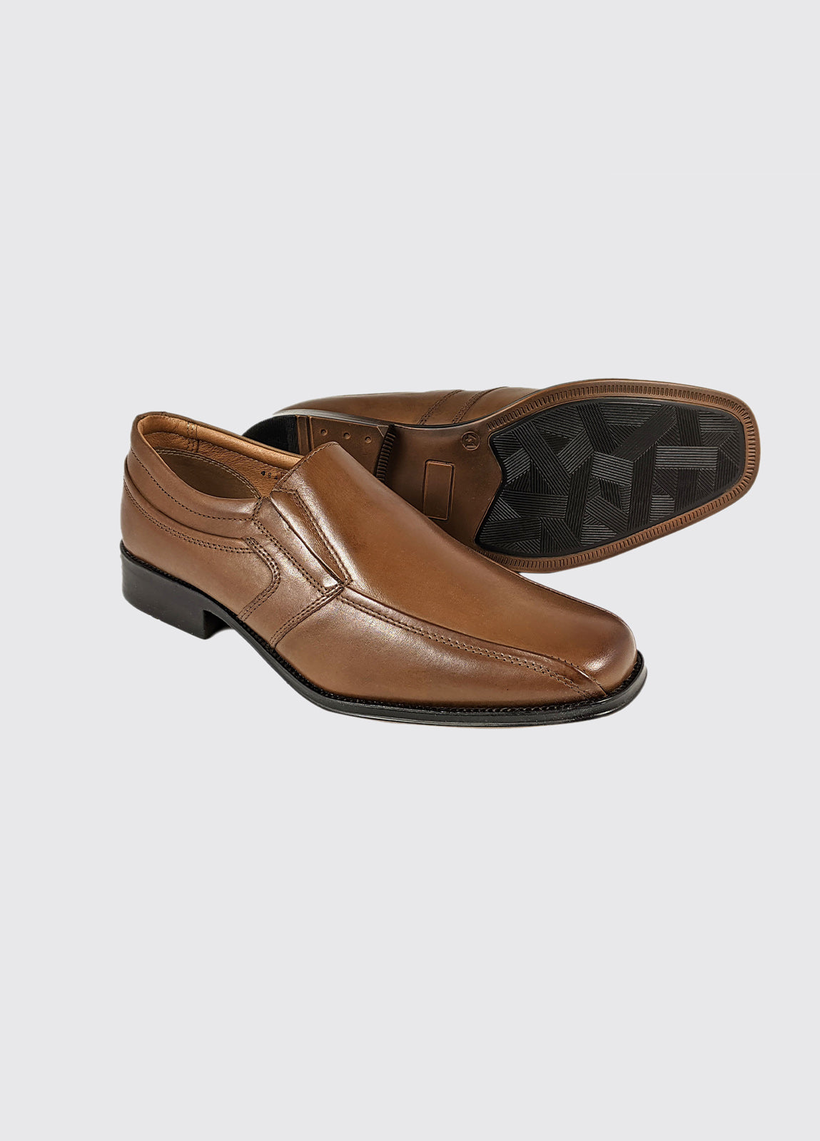 Declan Tan Wide Fit Slip On Shoe-Sole view