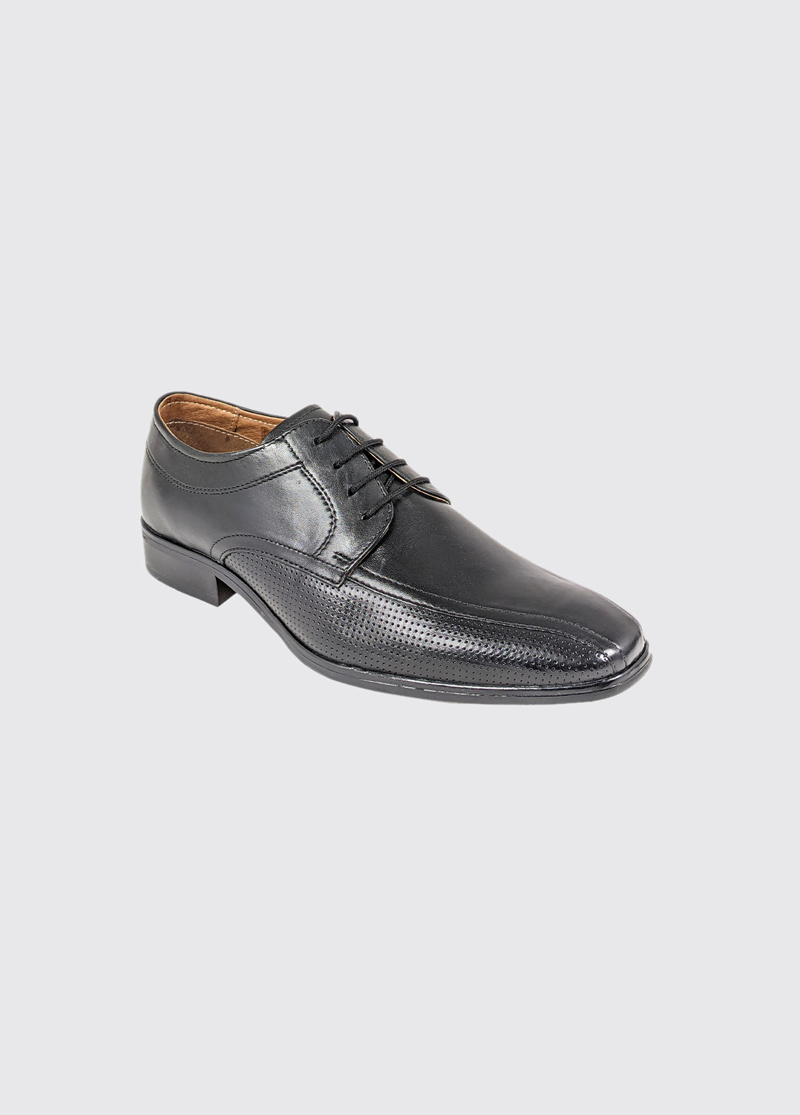 Denzil Black Formal Lace Men's Shoe-Single shoe view