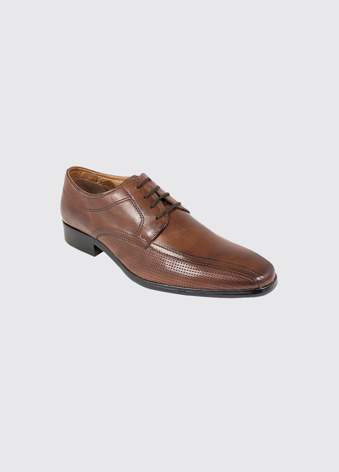 Dubarry Denzil Tan Lace up Formal Shoe Tan model front view