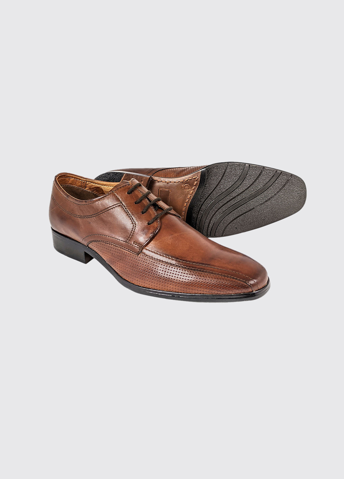 Denzil Tan Lace up Formal Shoe-Sole view