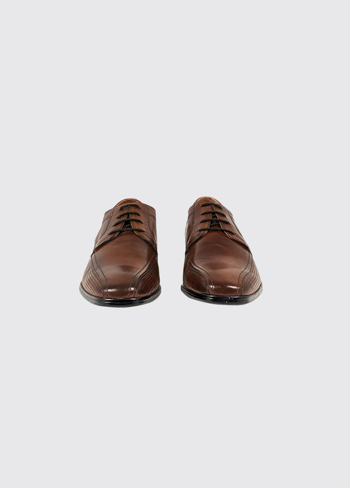 Denzil Tan Lace up Formal Shoe-Front View