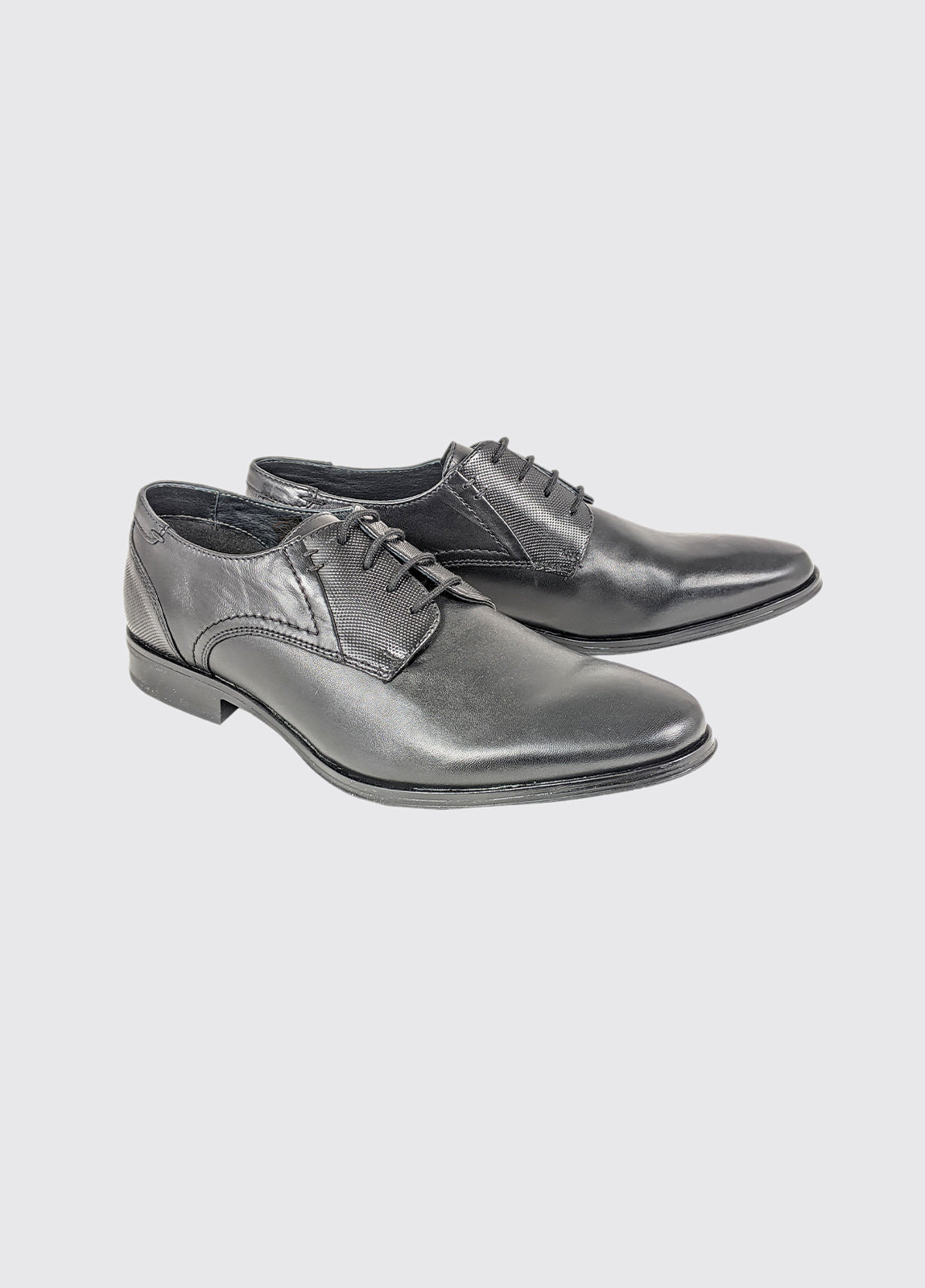 Drago Lace Up Black Men's Shoe- Side View