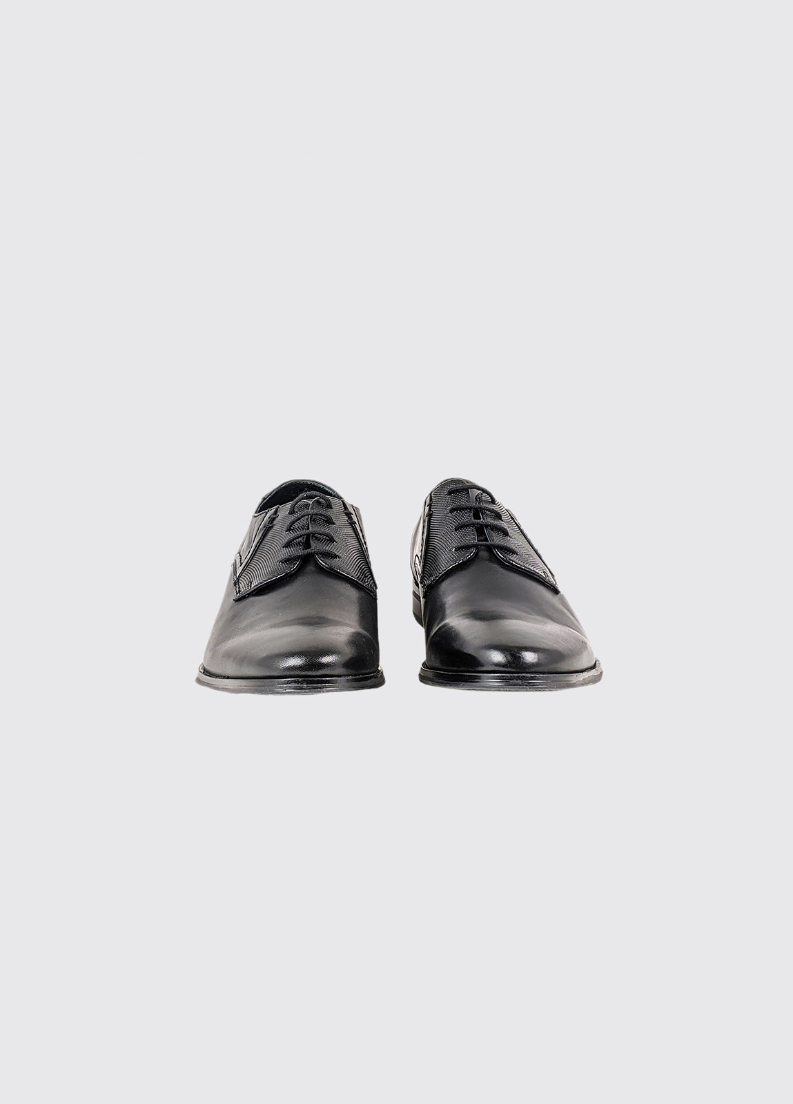 Drago Lace Up Black Men's Shoe- Front View