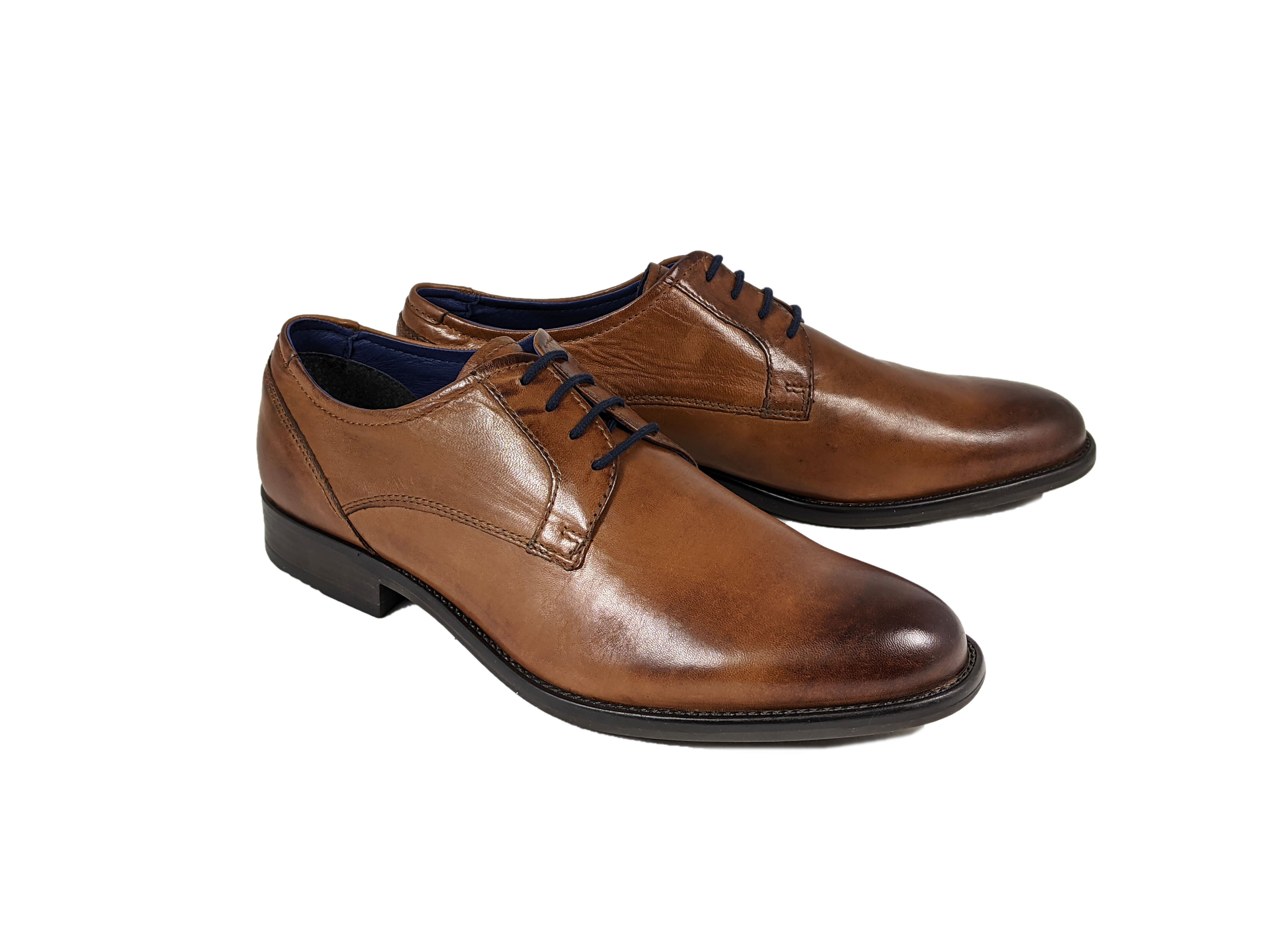 Darrel Wide Fit Tan Shoe - Spirit Clothing