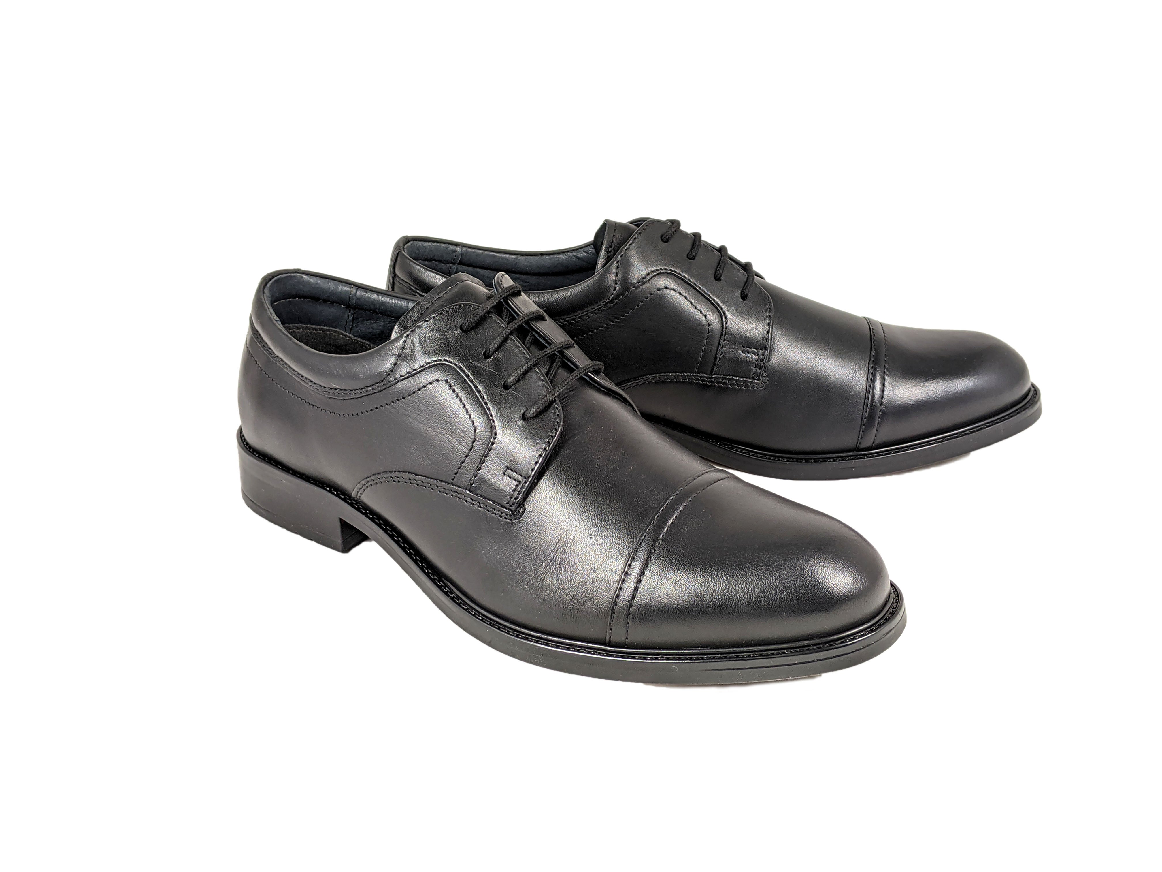 Dawson Wide Fit Black Shoe - Spirit Clothing