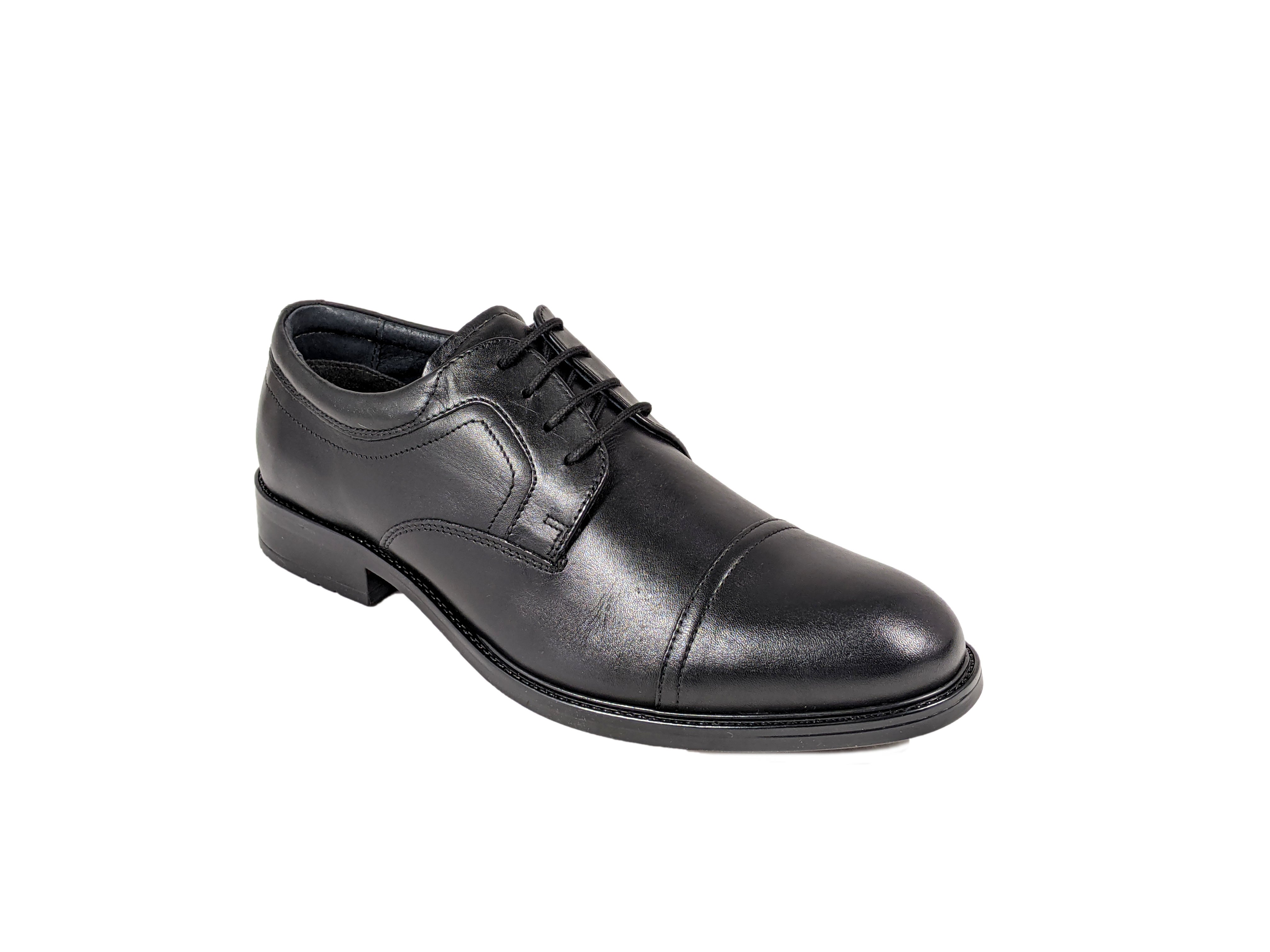 Dawson Wide Fit Black Shoe - Spirit Clothing