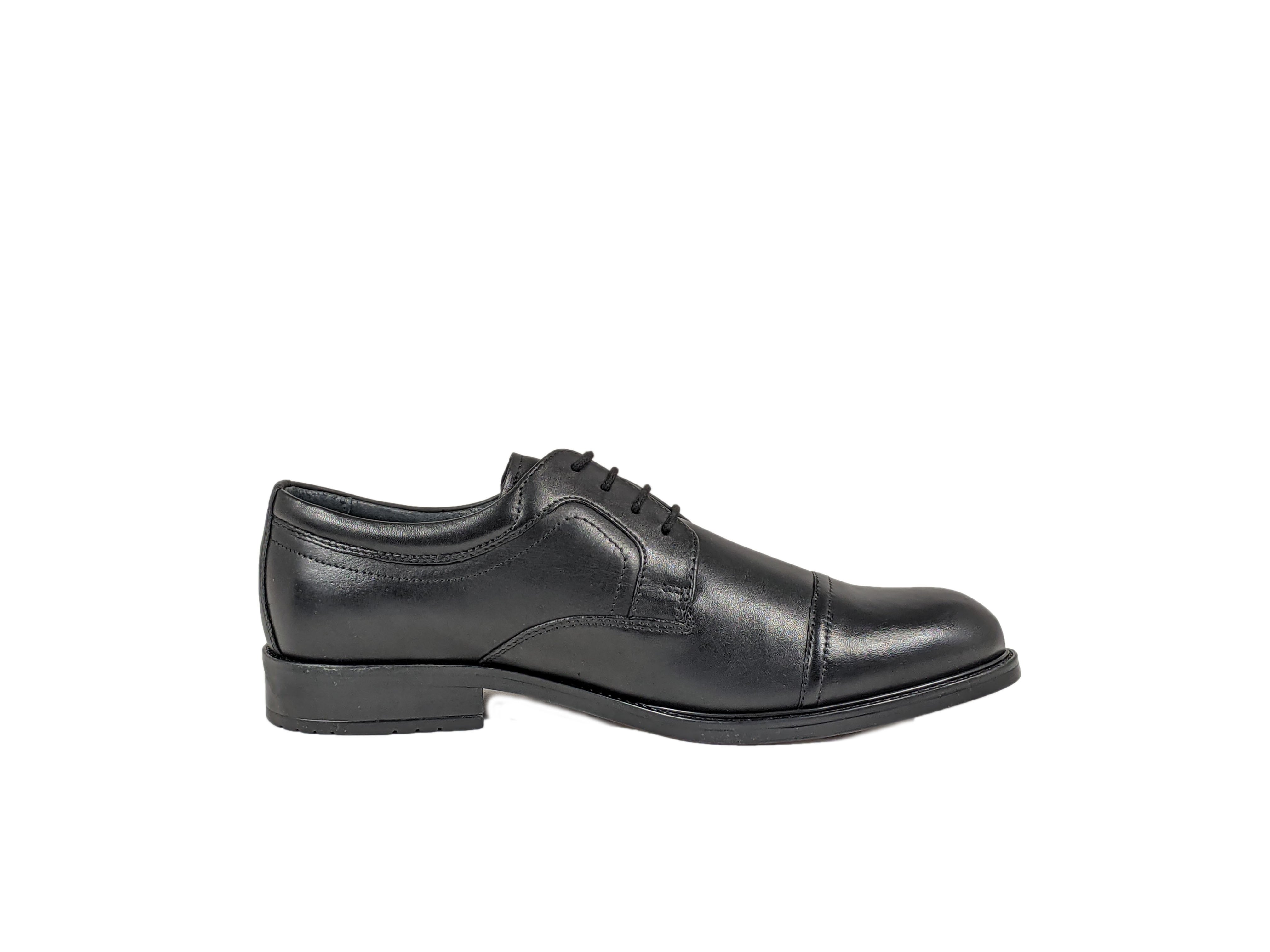 Dawson Wide Fit Black Shoe - Spirit Clothing