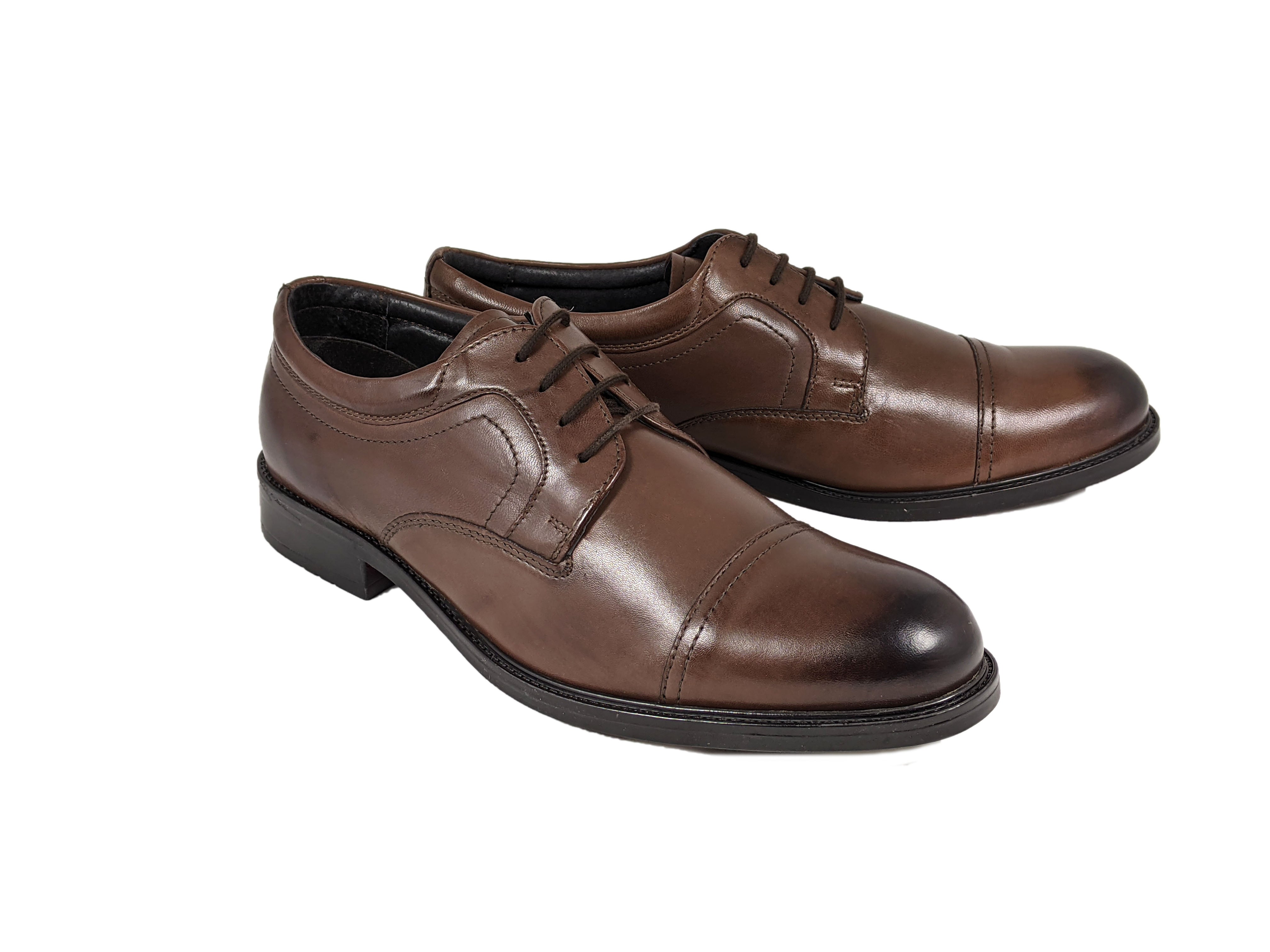 Dawson Wide Fit Brown Shoe - Spirit Clothing