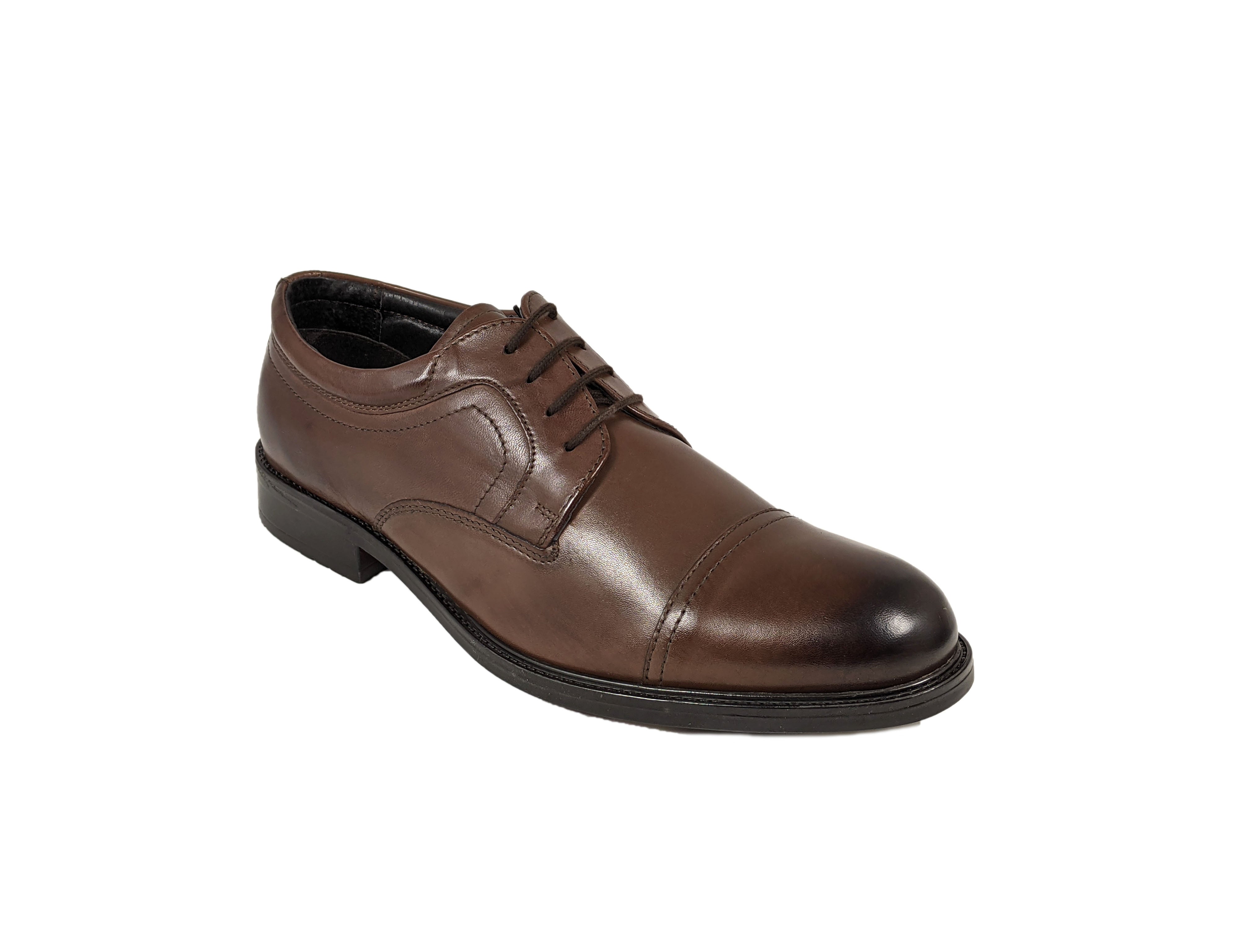 Dawson Wide Fit Brown Shoe - Spirit Clothing