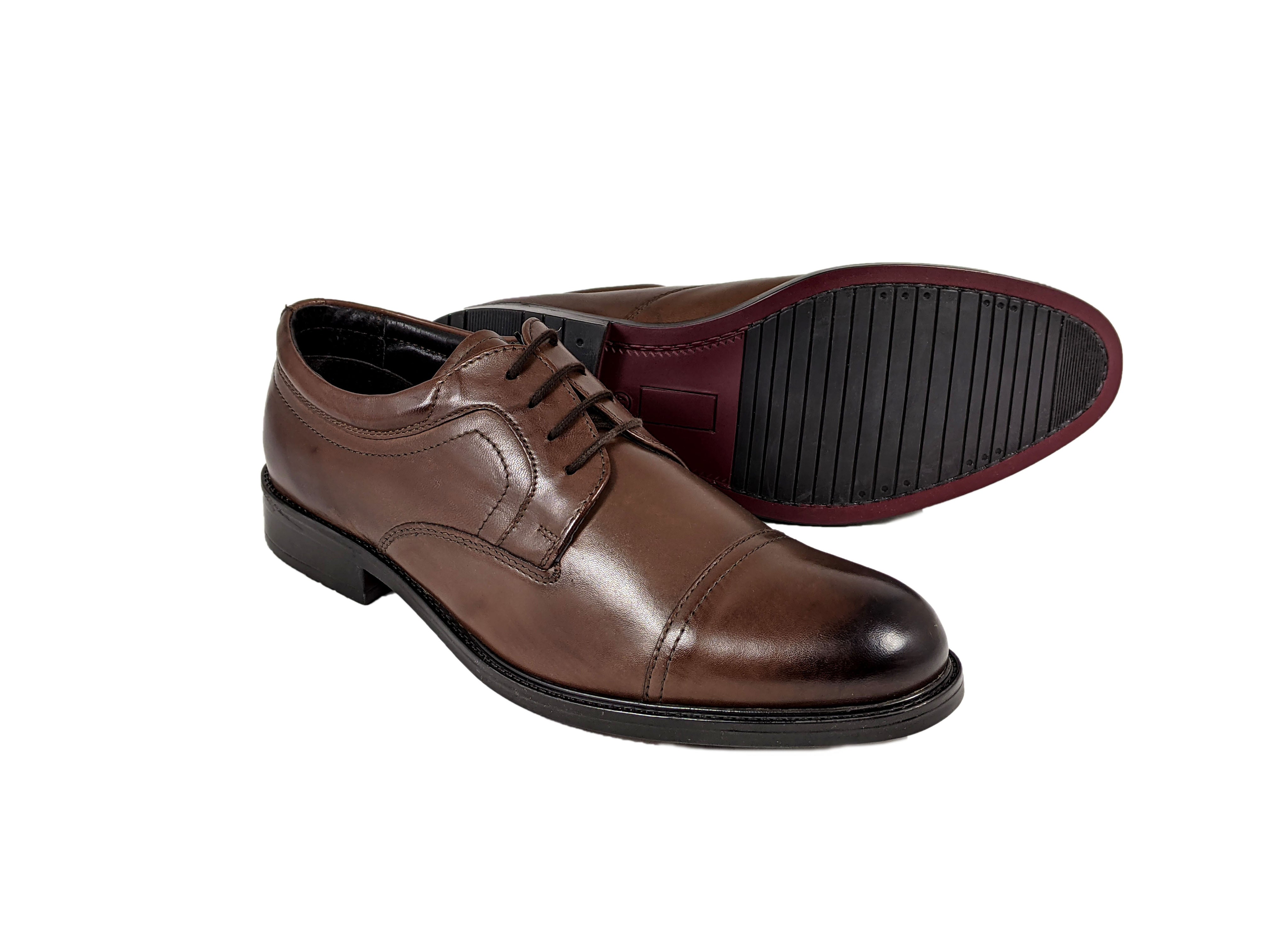 Dawson Wide Fit Brown Shoe - Spirit Clothing