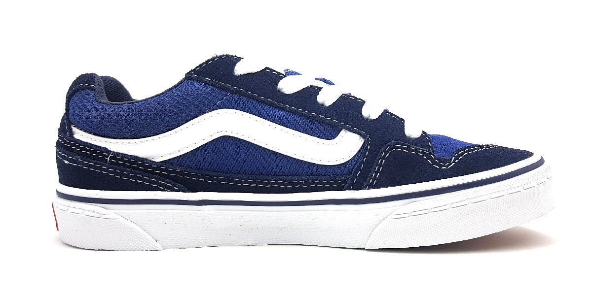 Youths Caldrone Navy Suede Mesh Trainer-Detail view