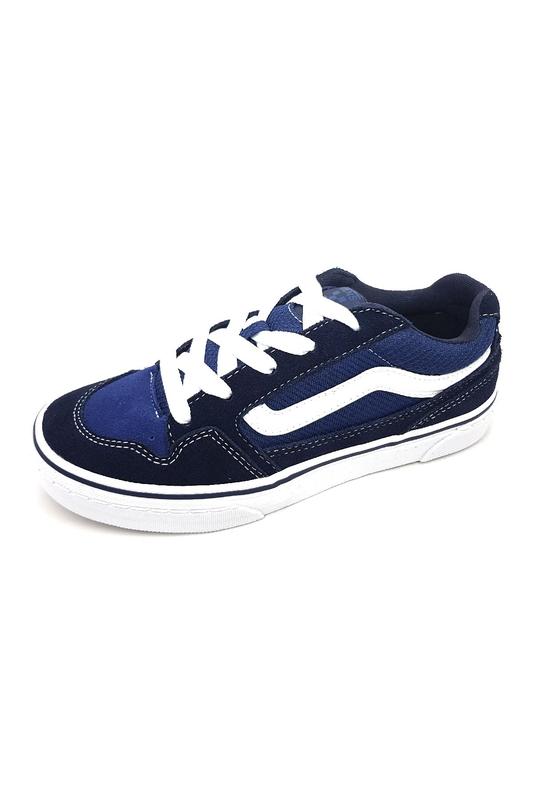 Youths Caldrone Navy Suede Mesh Trainer