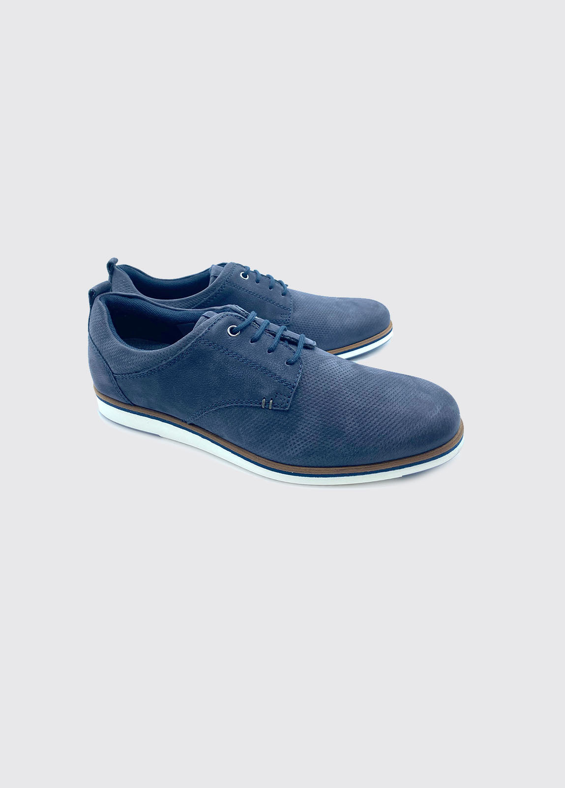 Stafford Navy Mens Leather Shoe