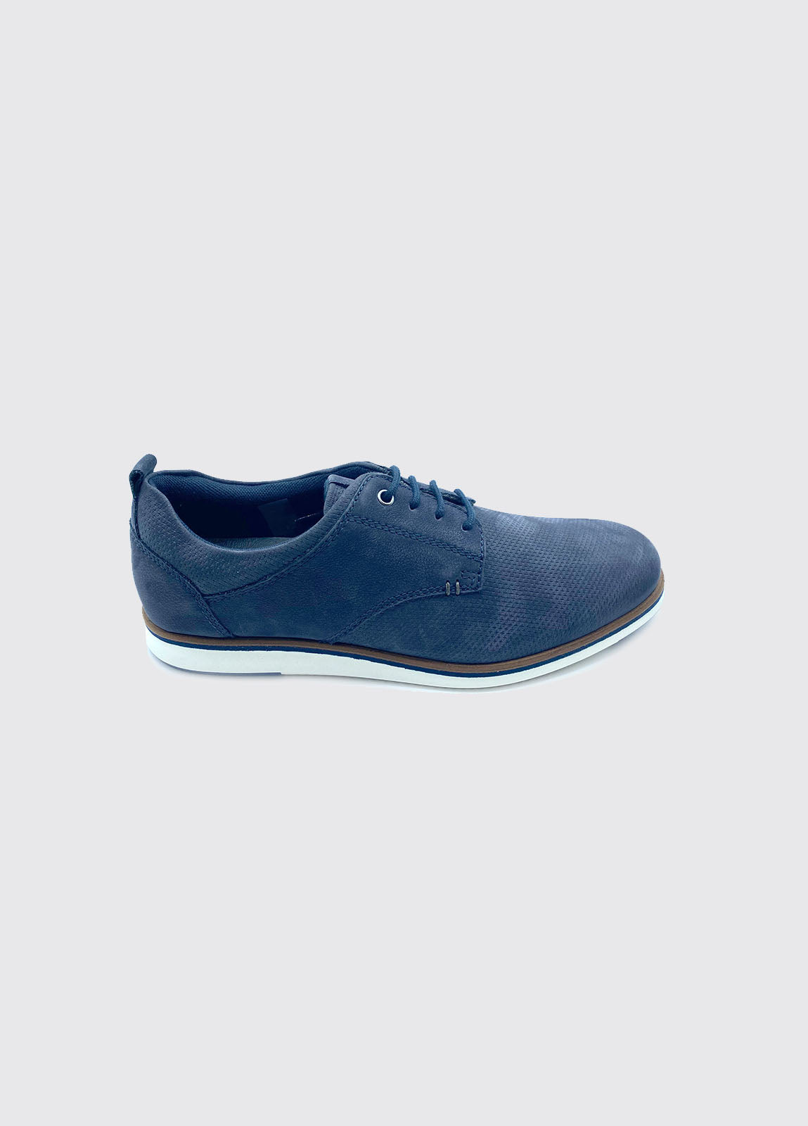 Stafford Navy Mens Shoe-Side view