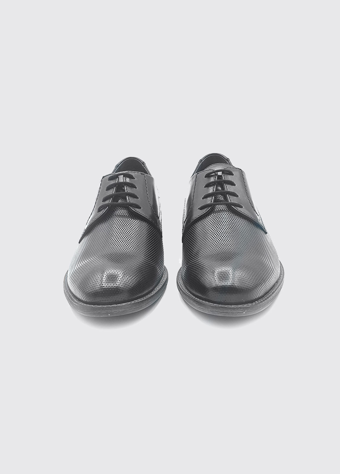 Duke Black Mens Shoe-Front view