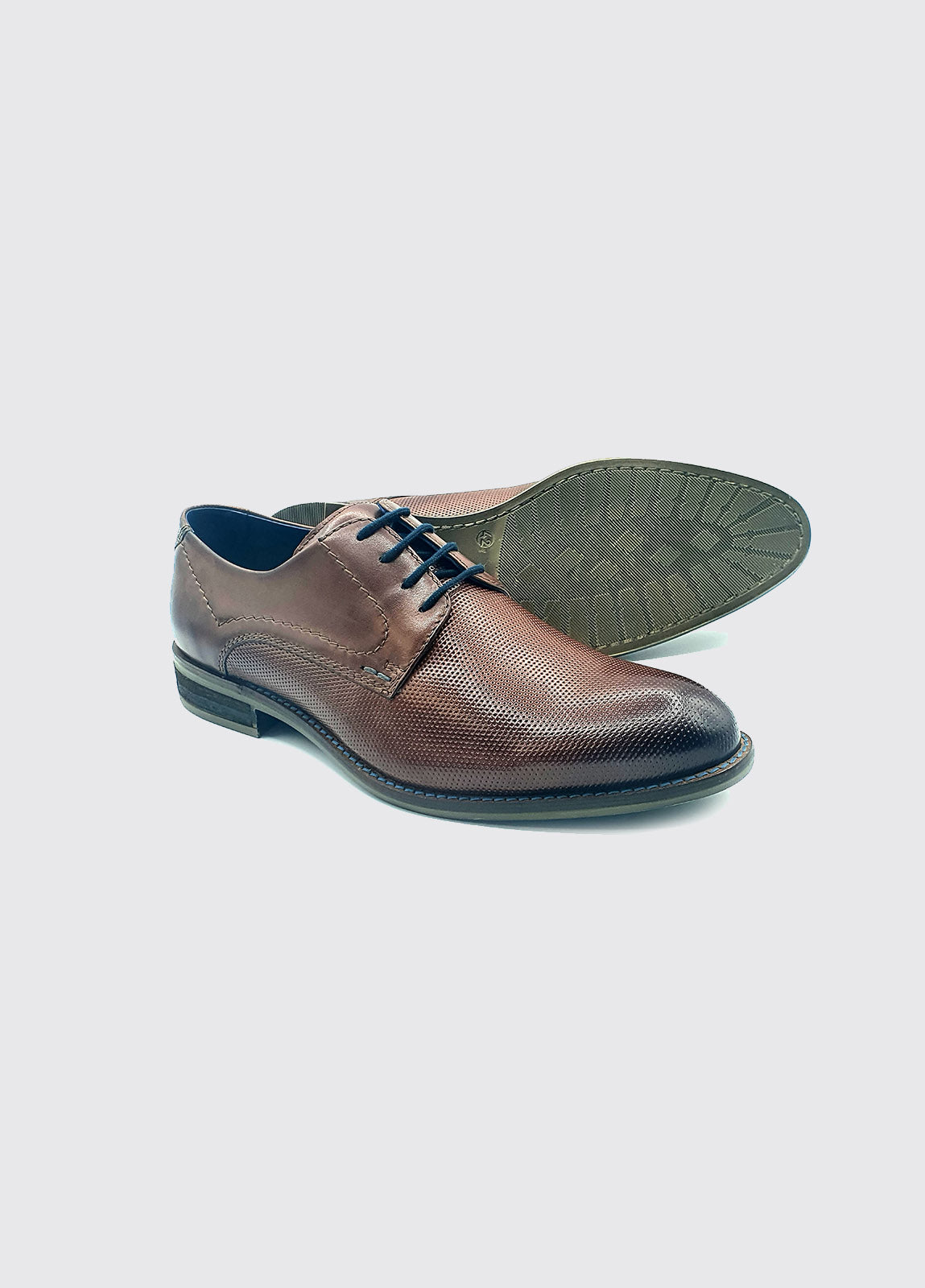 Duke Brown Mens Lace up Shoe-Sole view