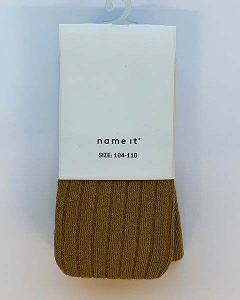 NAME IT Leribbo pantyhose bronze front view