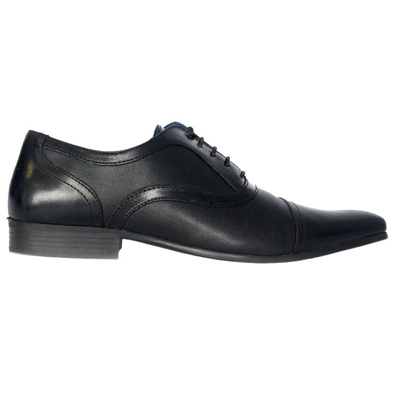 REDTAPE Potton Leather Brogue Shoe by Redtape BLACK detail view