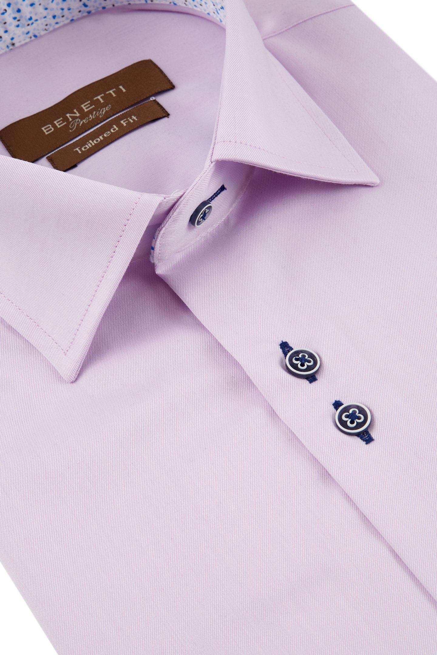 BENETTI Atlanta Comfort Fit Shirt Sky model back view