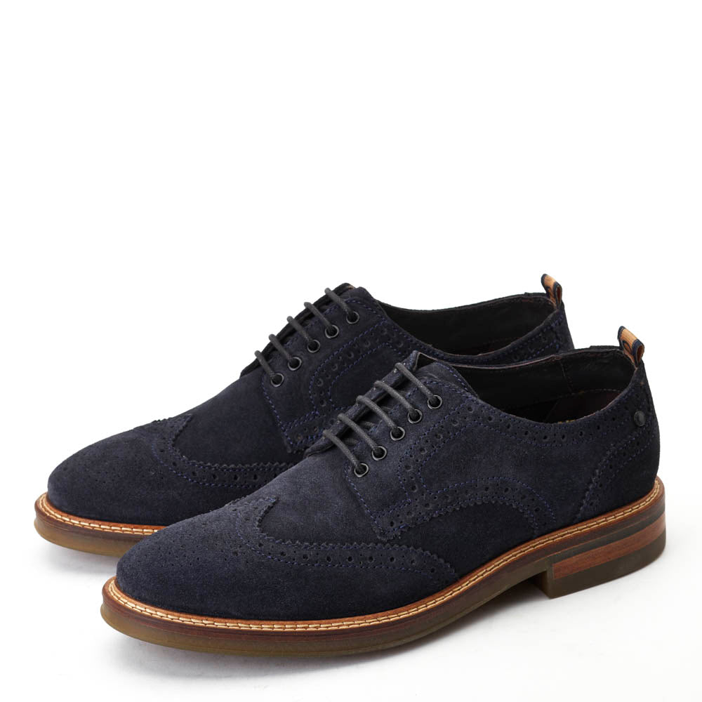 Bryce Navy Suede Shoe-Side view