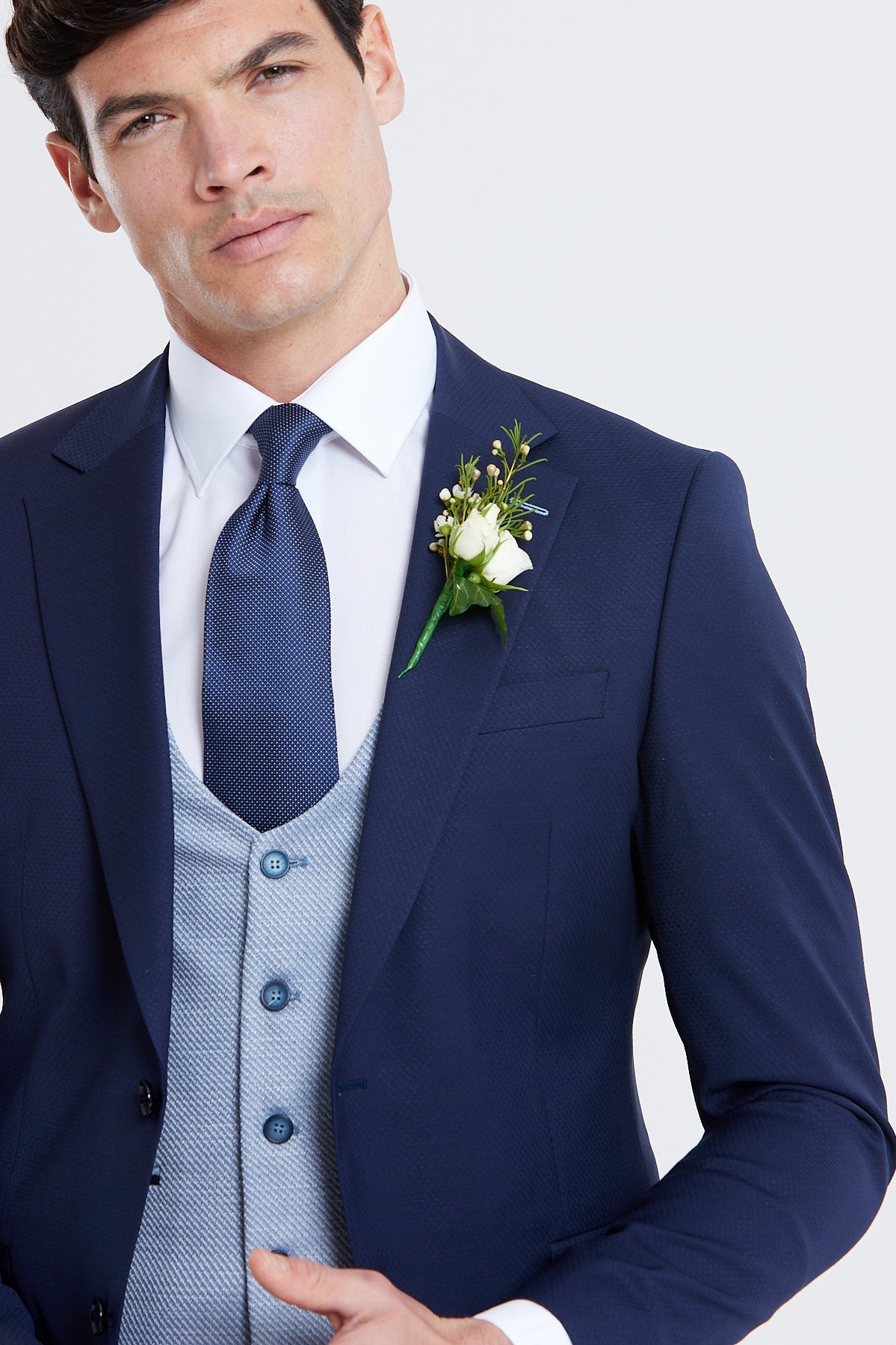BENETTI Harold Ice Tapered Fit Waistcoat Ice back view
