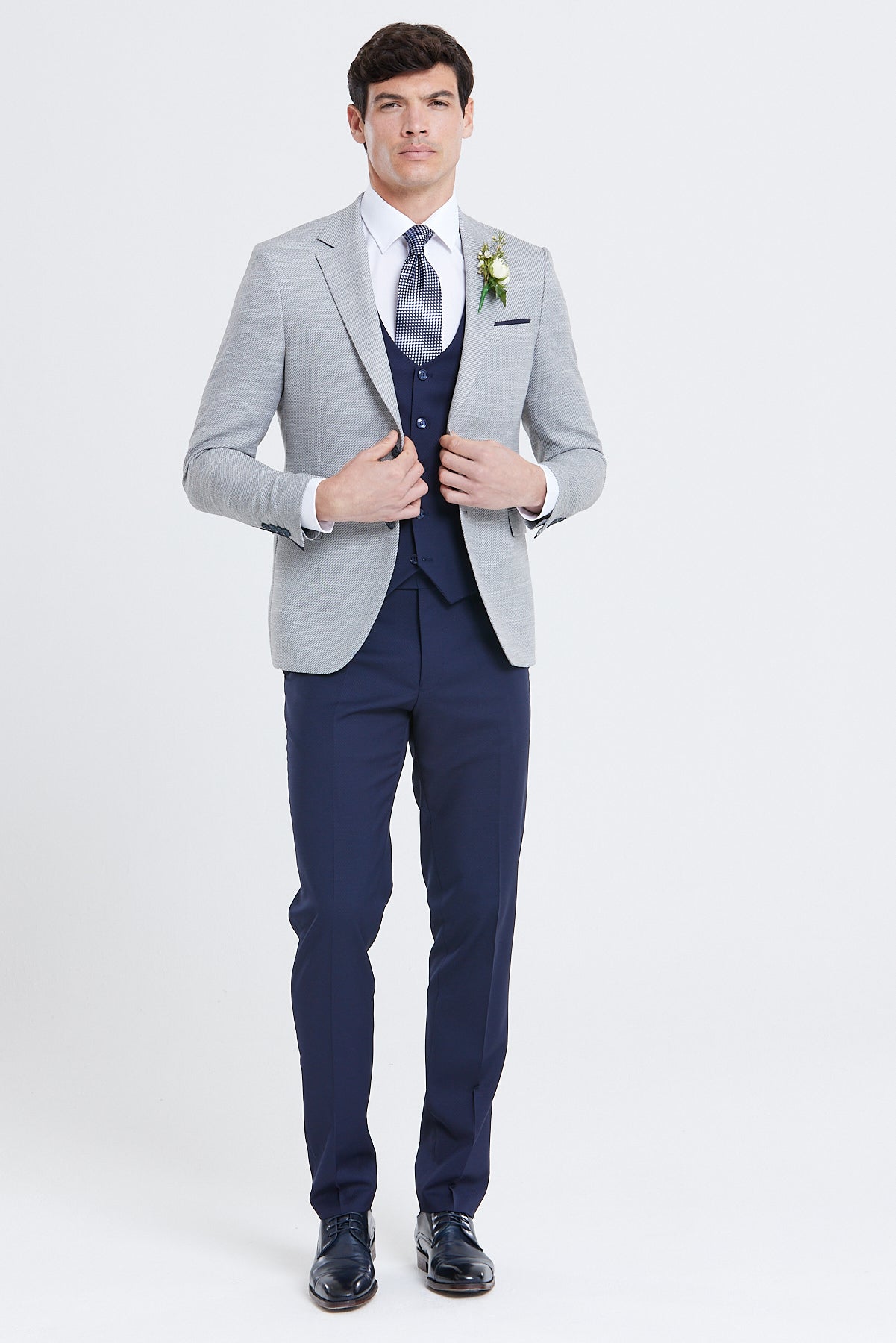 Harold Silver Comfort Fit Blazer by Benetti