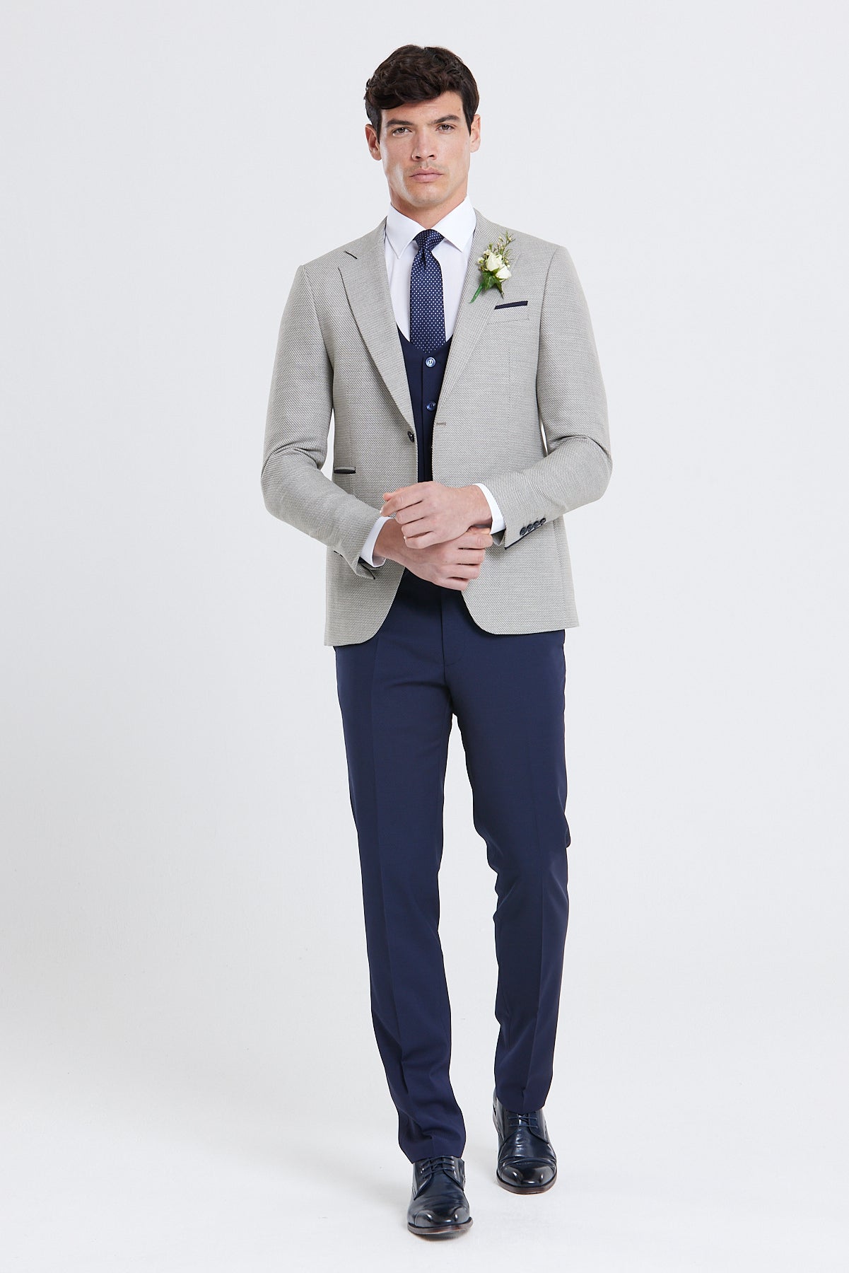 Harold Beige Tapered Fit Blazer