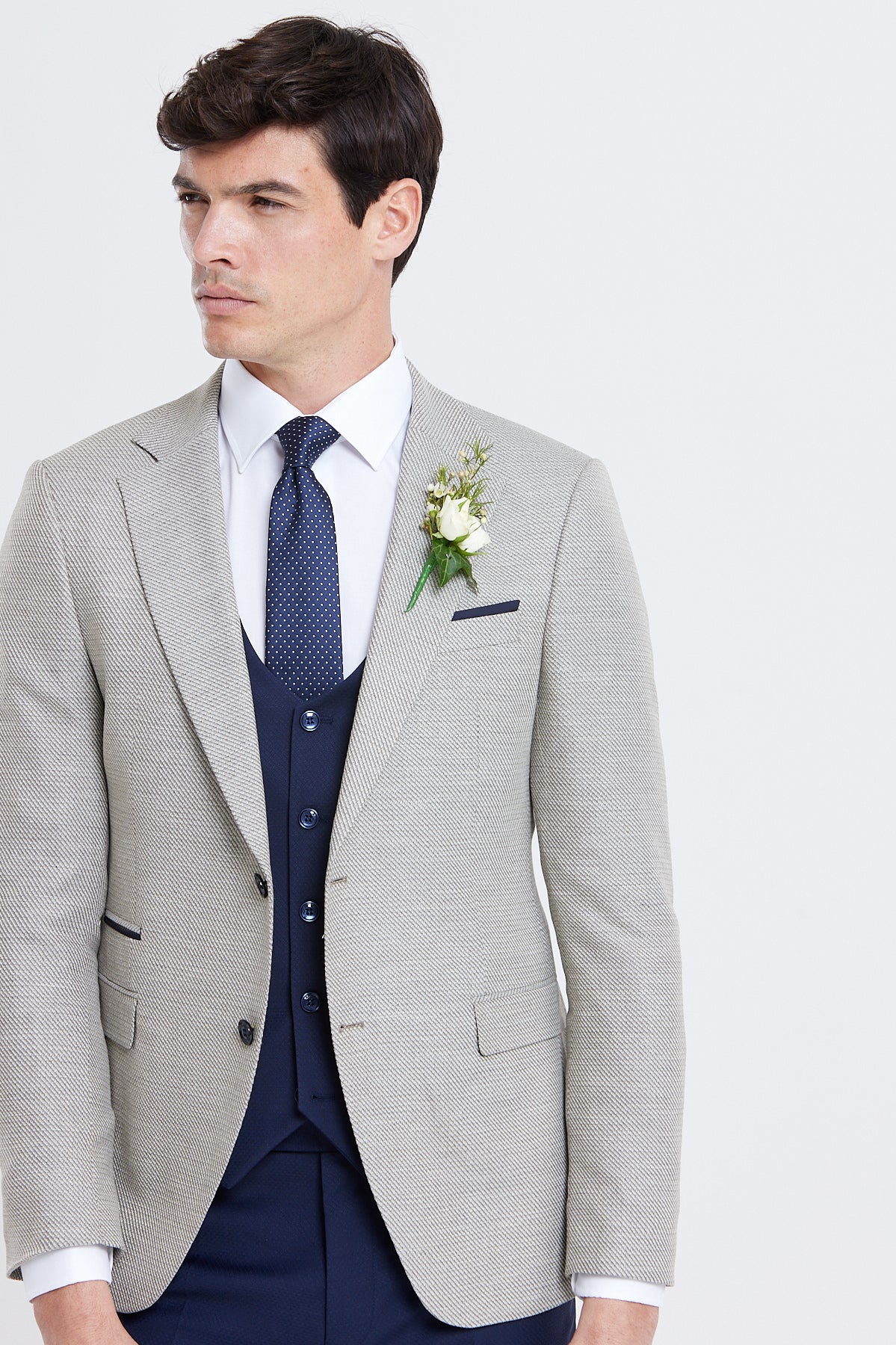 Harold Beige Tapered Fit Blazer