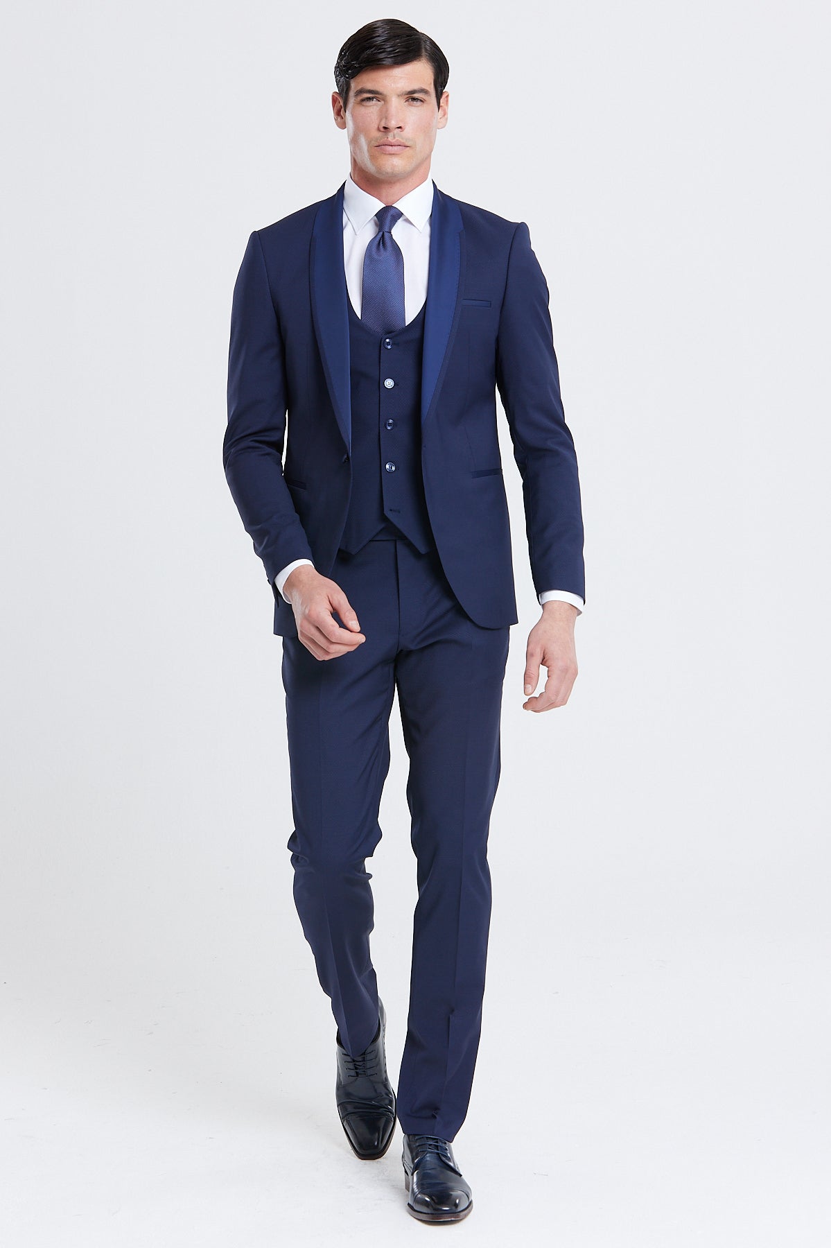 BENETTI Peter Ink Tapered Shawl Tux Jacket INK detail view