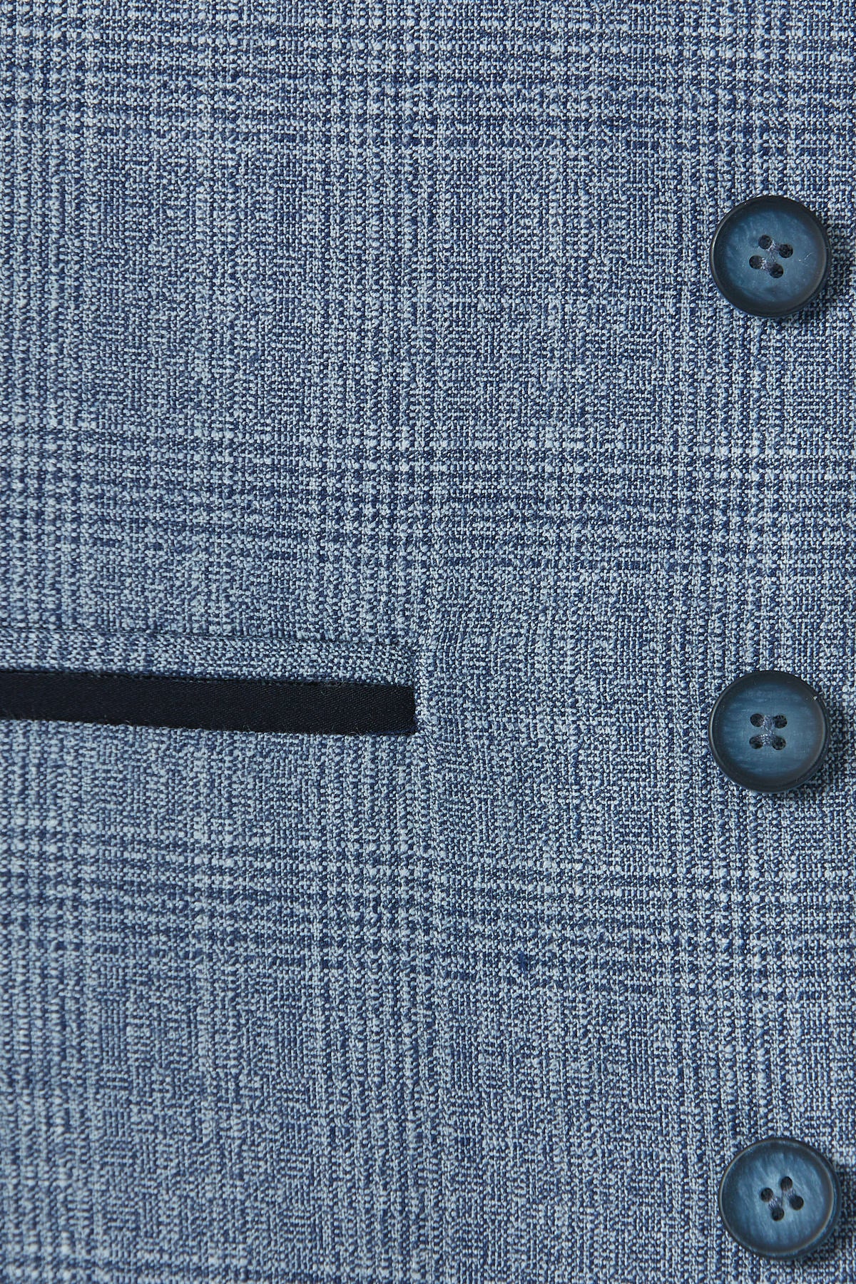 Boys Philip Blue Check Waistcoat