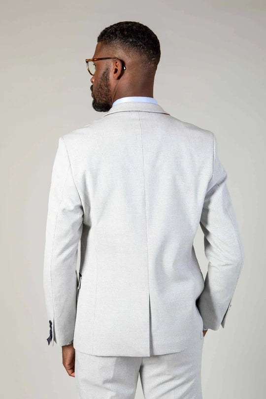 Bromley Stone Check Blazer-Back View