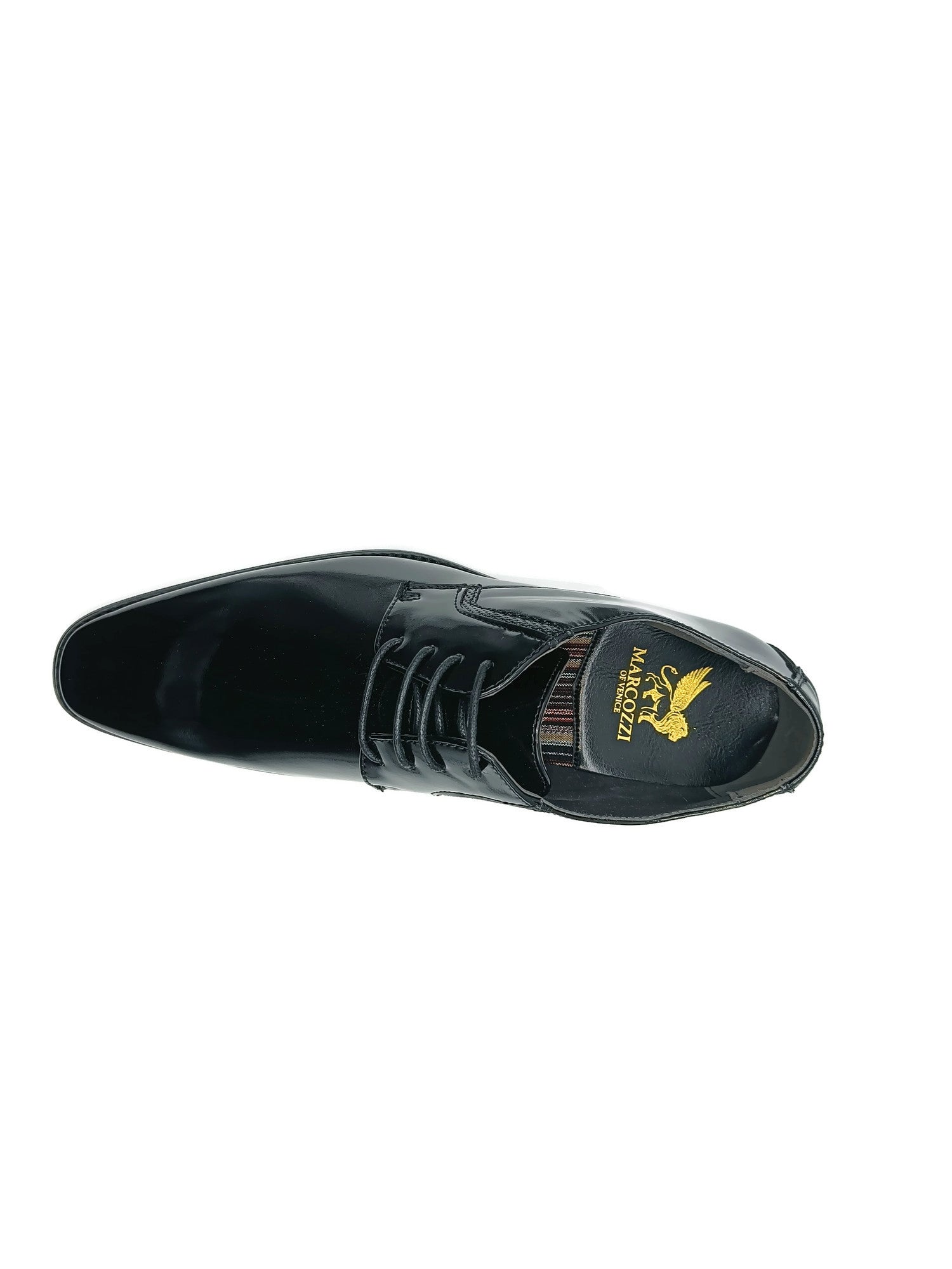 Men's Brussels Black Lace Up Shoe-Top View