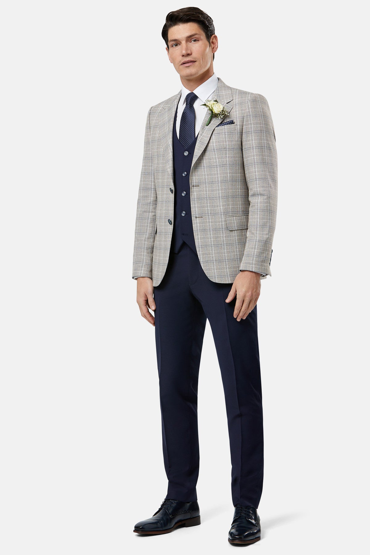 BENETTI Charles Tapered Jacket Stone Stone model front view