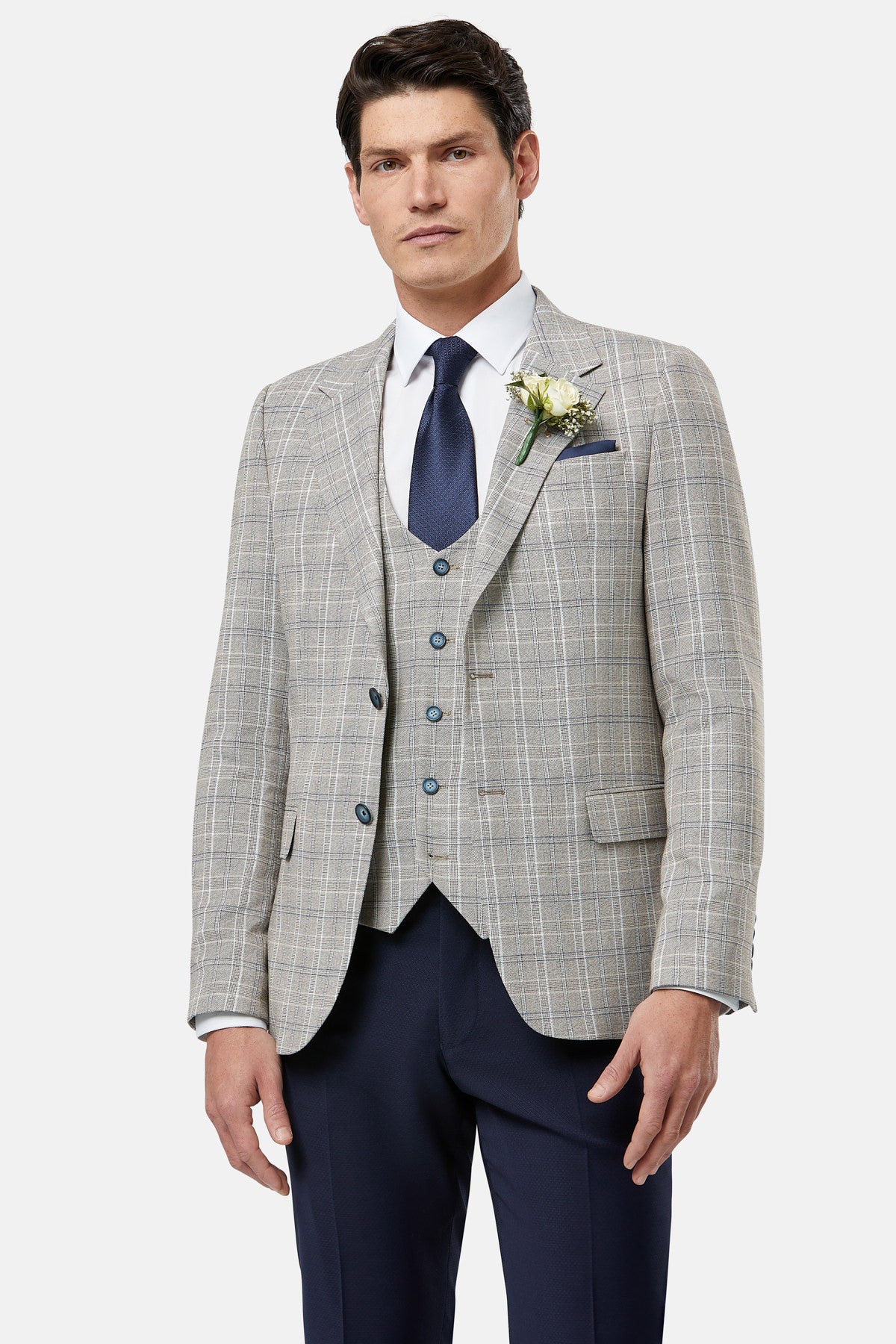 Men's Charles Comfort Stone Waistcoat-Front View 2