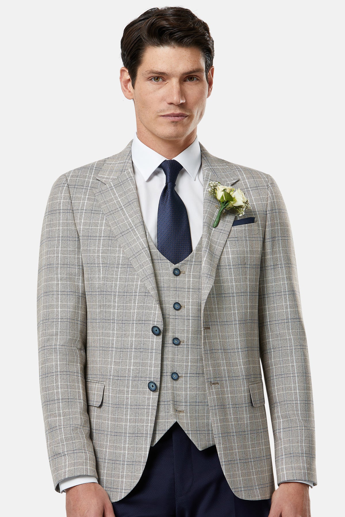 Men's Charles Comfort Stone Waistcoat-Front View