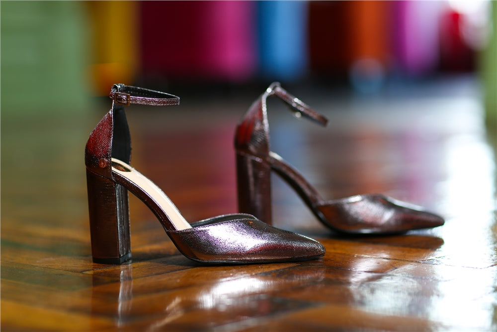 Ladies Darcy Pewter Shoe-Side View
