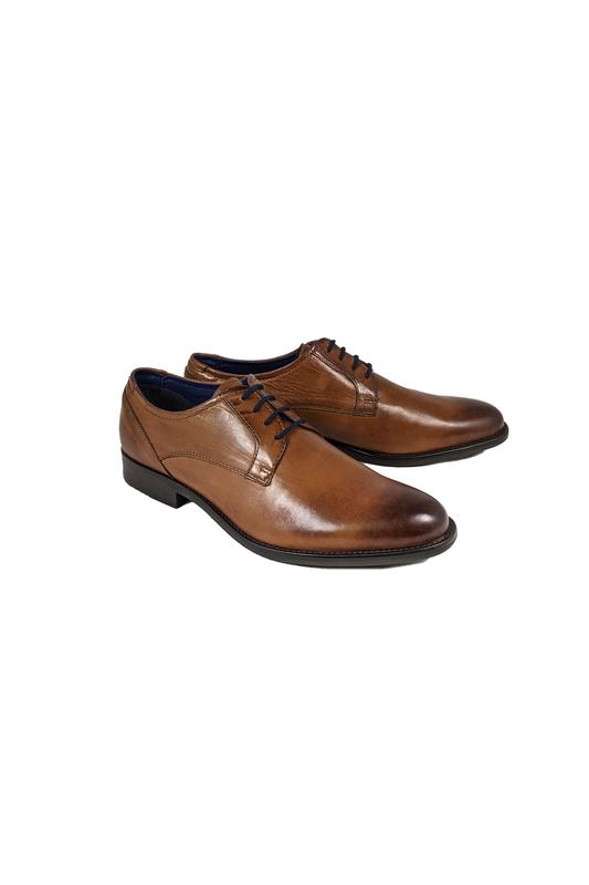 Darrel Wide Fit Tan Mens Shoe - Spirit Clothing