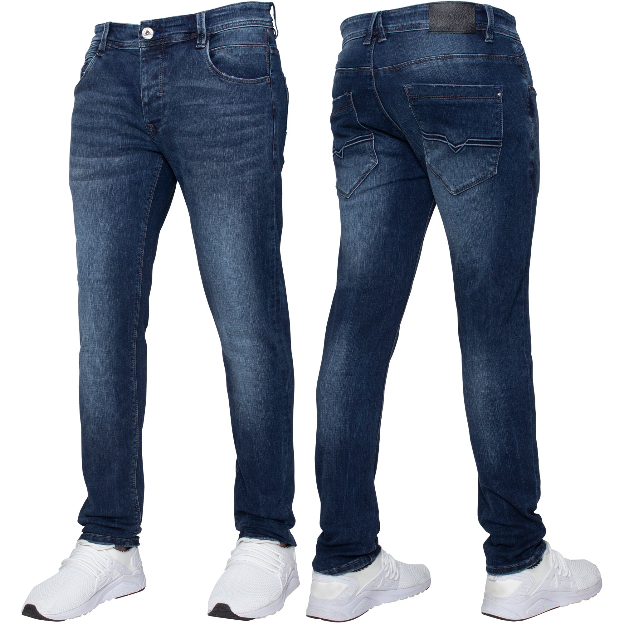 ETO EM624 Mid Stone Wash Slim Stretch Fit Jean MID STONE WASH front view