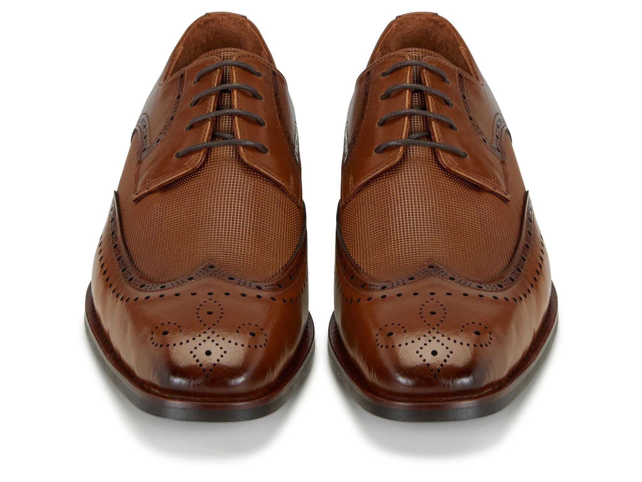 George Cognac Brogue Shoe - Spirit Clothing