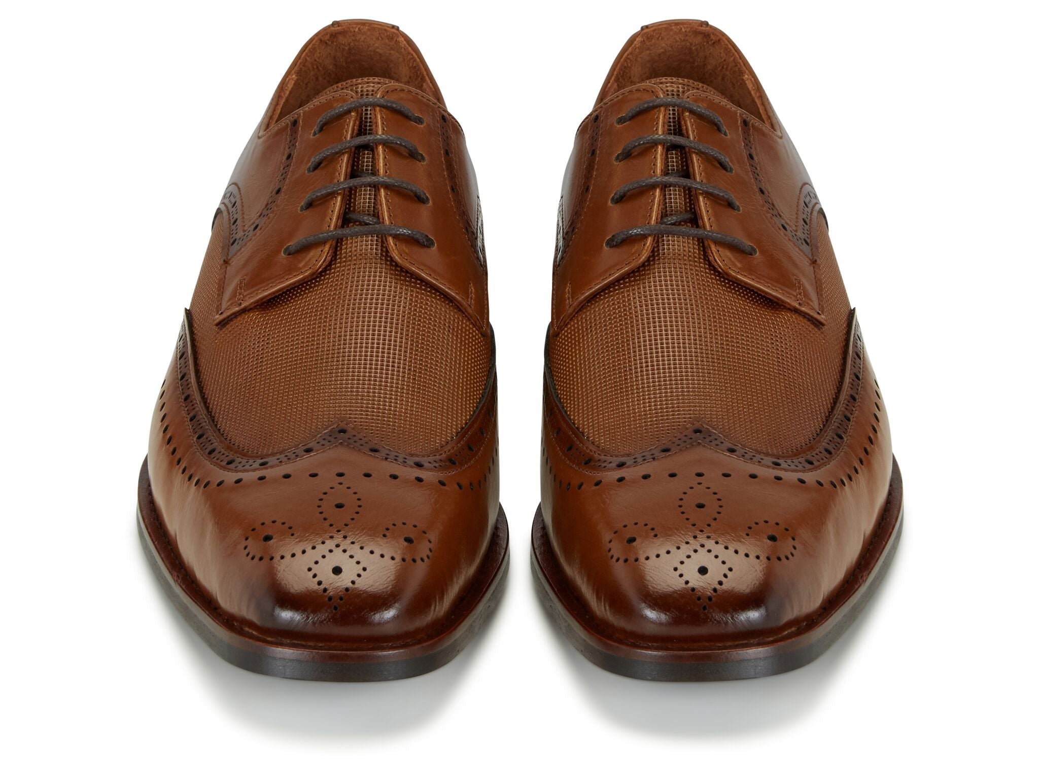 BENETTI George Cognac Brogue Shoe Cognac front view