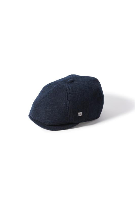 FAILSWORTH Hudson 6 Piece Tweed Cap Blue front view