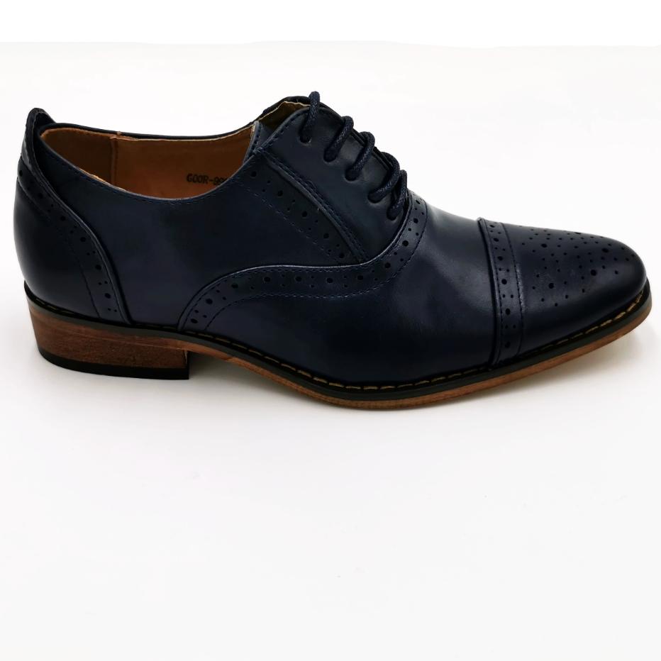 Goor Boyswear Goor 990 Boys Brogue Shoe BROWN flat front view